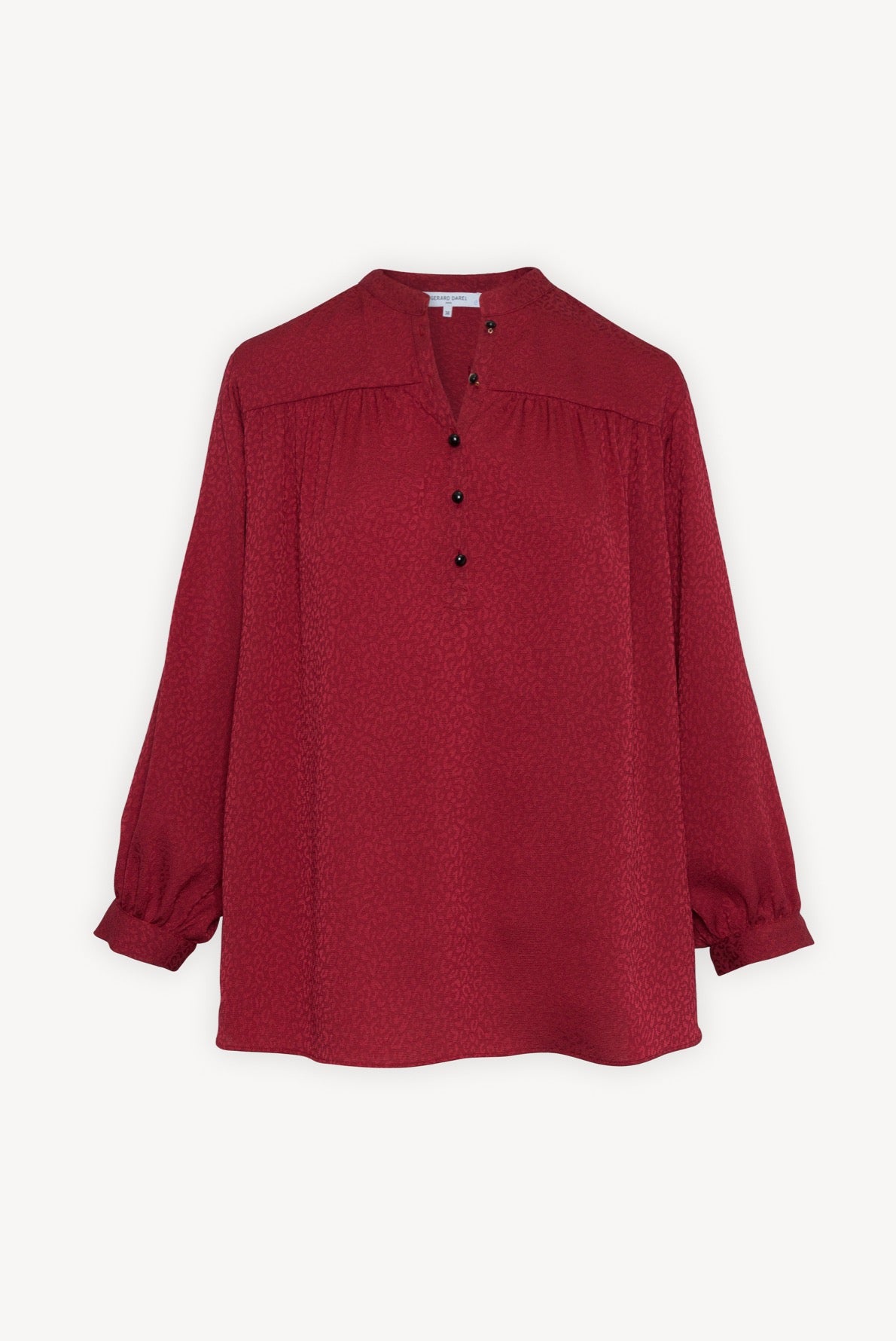 MARGOT - Blouse en crêpe imprimé léopard Faume - seconde main