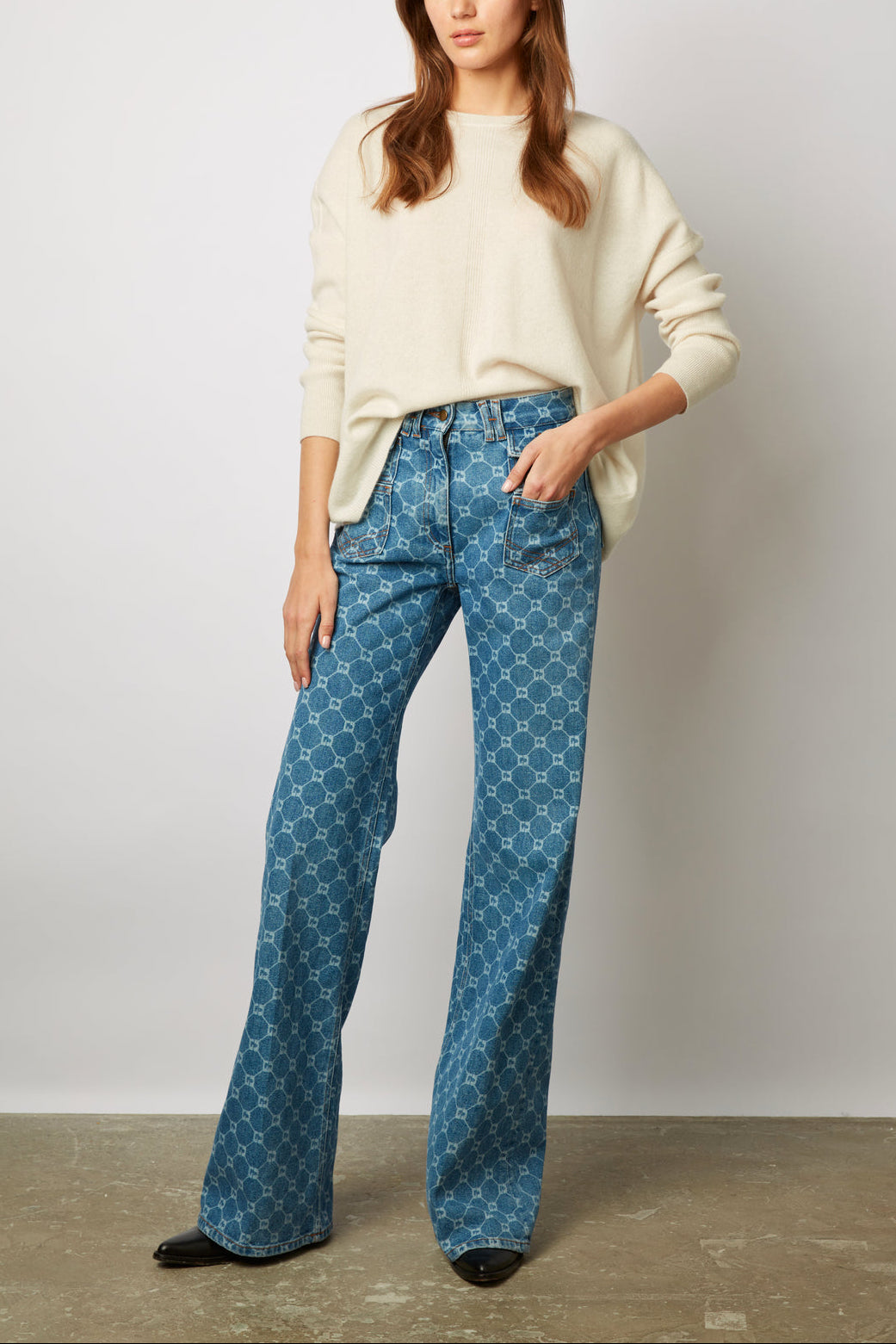 Pull col rond en cachemire - LIZEA Faume - seconde main