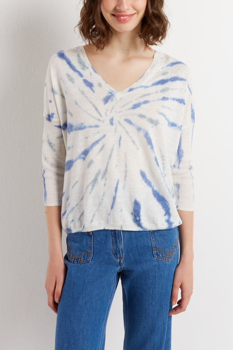 Pull V en lin - LAELLE Faume - seconde main