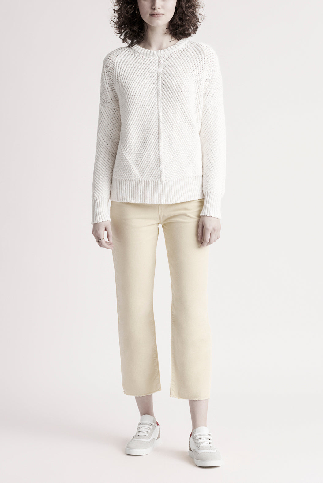 MANTINE - pantalon 5 poches en toile sergé de coton Faume - seconde main