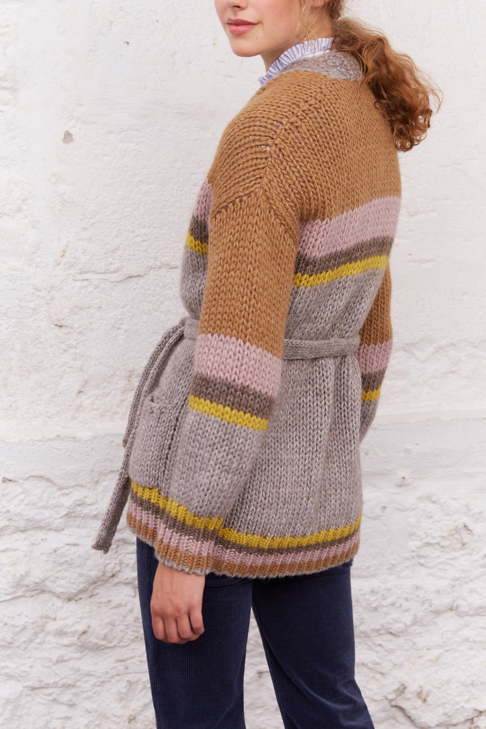 Gilet rayé oversize ceinturé - LAYA Faume - seconde main