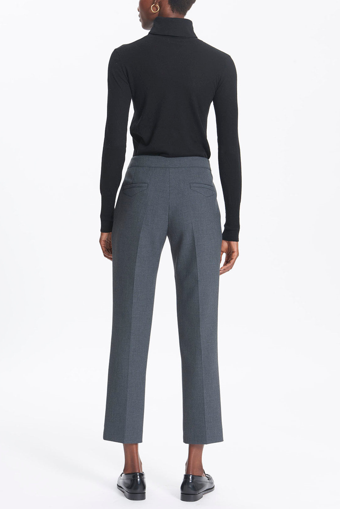 LYSON - Pantalon droit 7/8 en coton épais Faume - seconde main