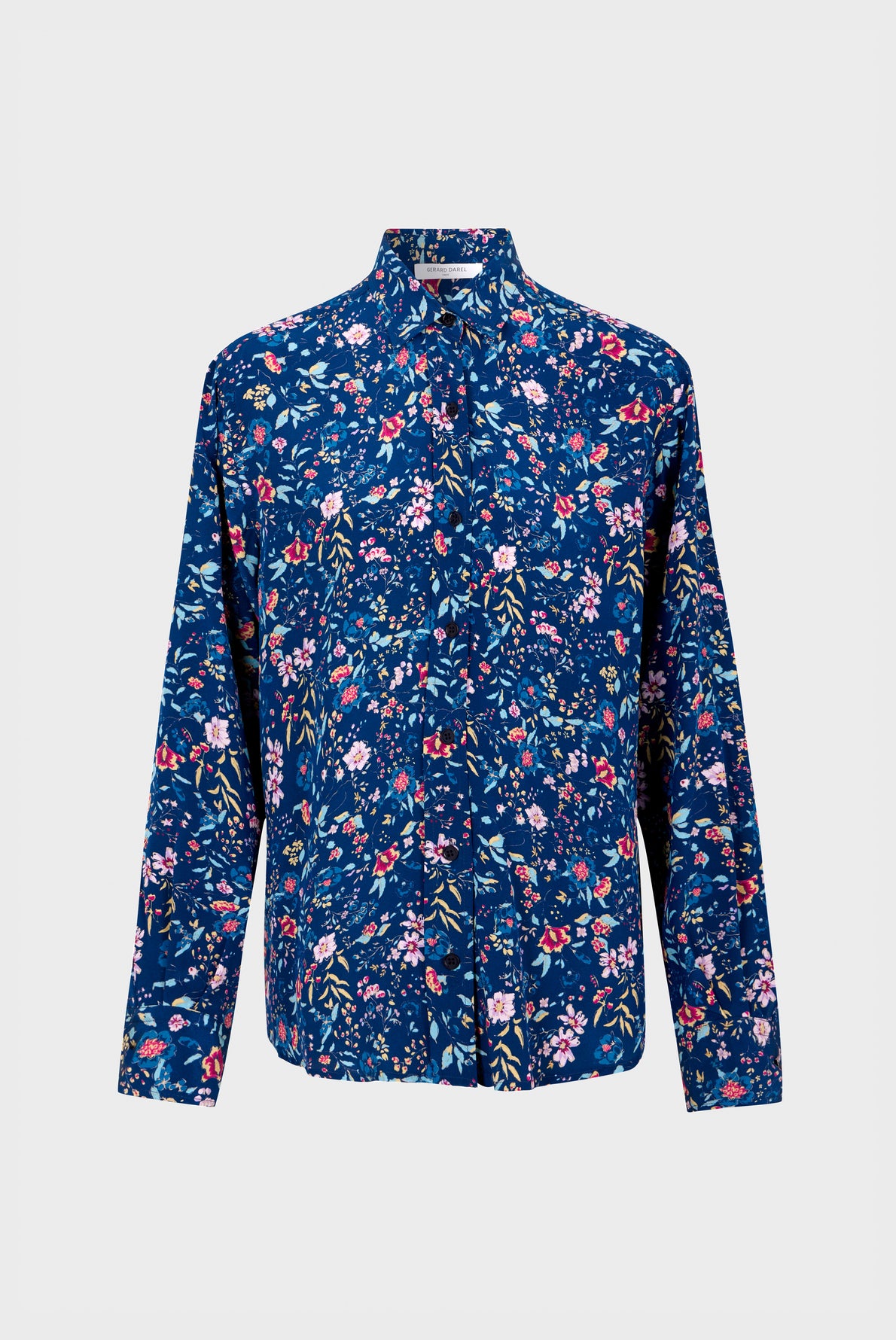 Chemisier en soie à motif floral - CHRISTIAN Faume - seconde main