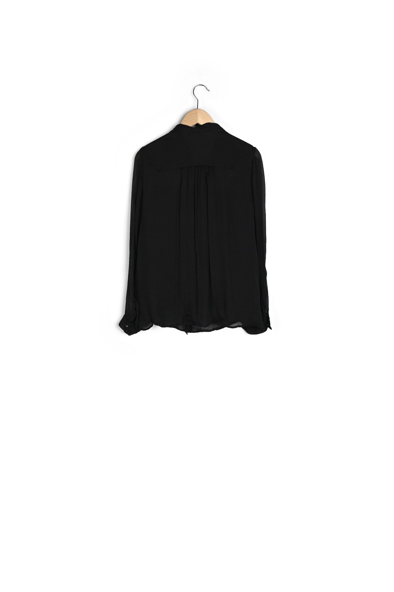 Chemisier fluide en soie à lavallière Faume - seconde main