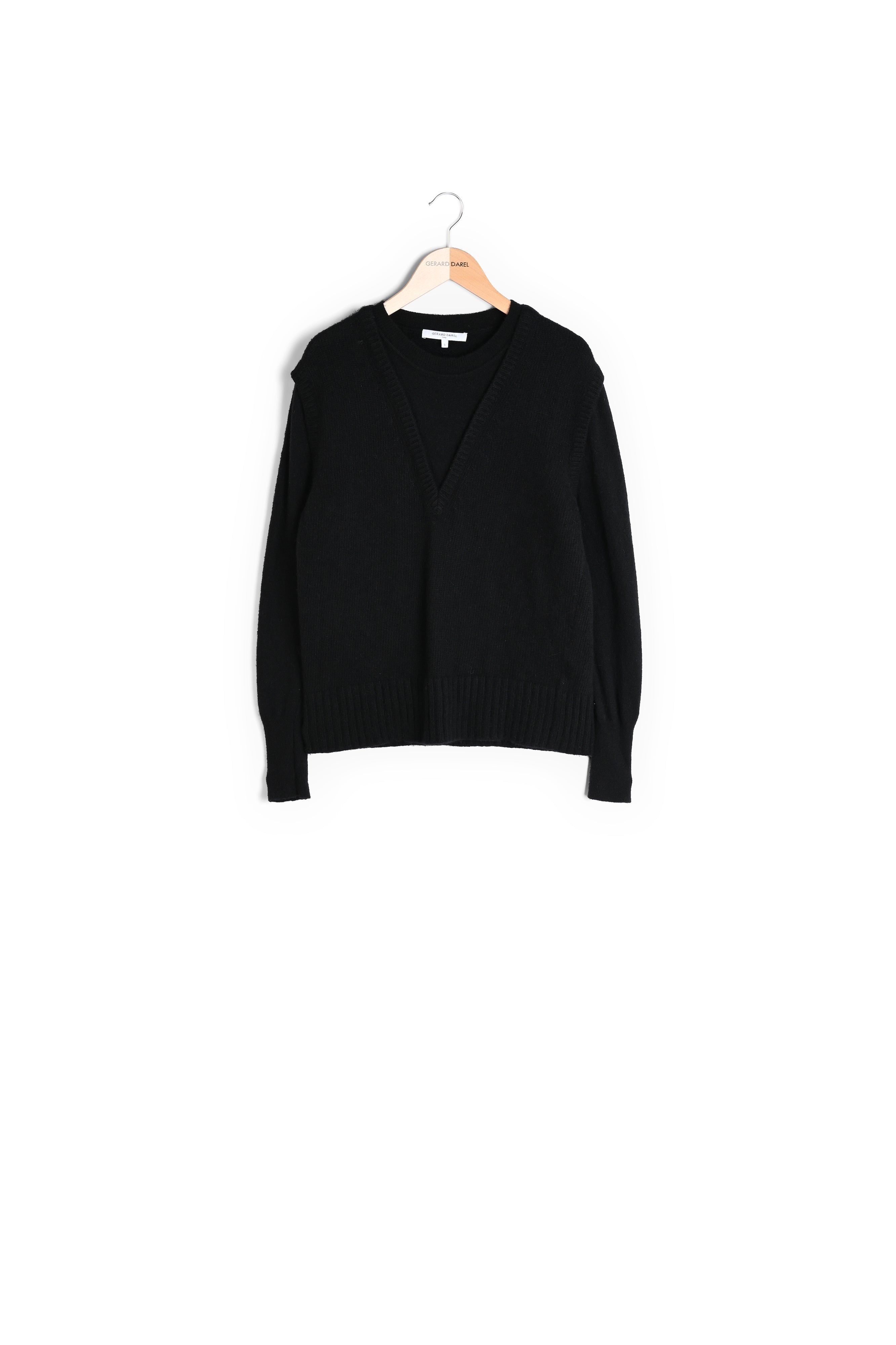 Pull trompe l'oeil en laine - LAURA Faume - seconde main