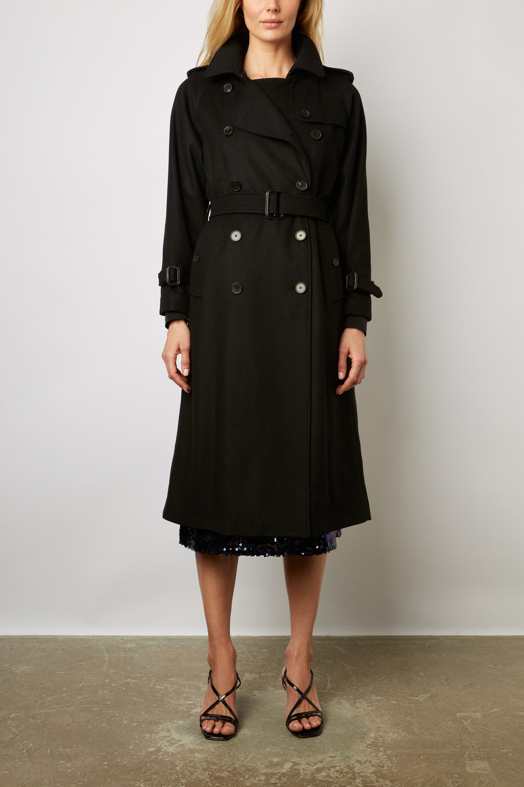 Trench long en laine et cachemire - SERGE Faume - seconde main