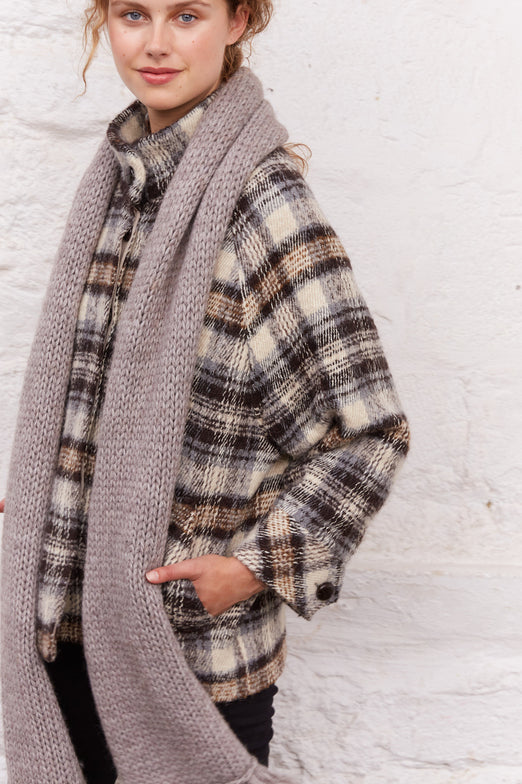 Manteau à carreaux en tweed de laine mélangé - SIRINE Faume - seconde main