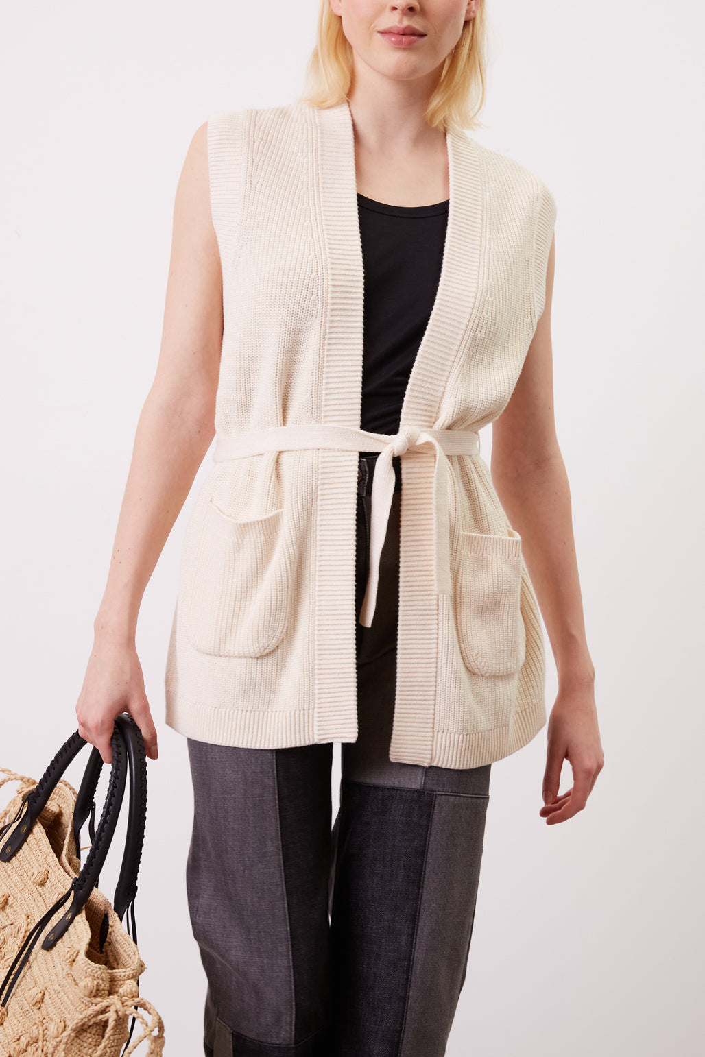 Gilet long sans manche en coton - LAINI Faume - seconde main