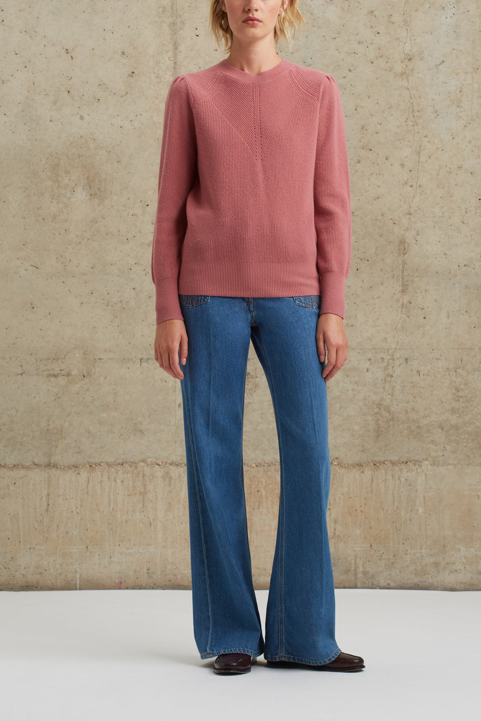Pull féminin en laine cotelée - LEWIS Faume - seconde main
