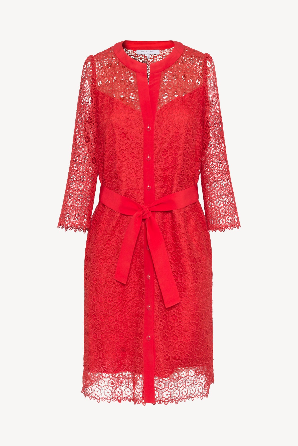 SANTANA - Robe-chemise courte à nouer Faume - seconde main