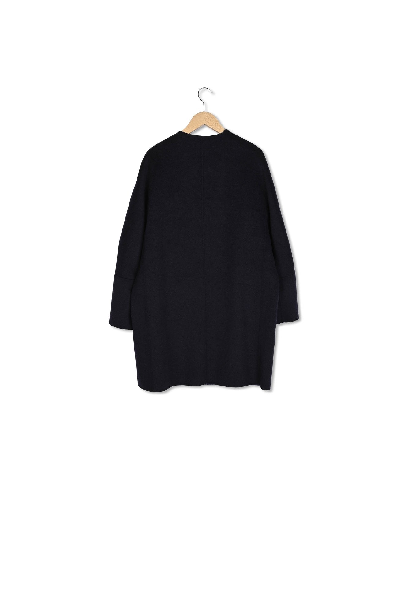 Severine - Manteau réversible bicolore en laine Faume - seconde main