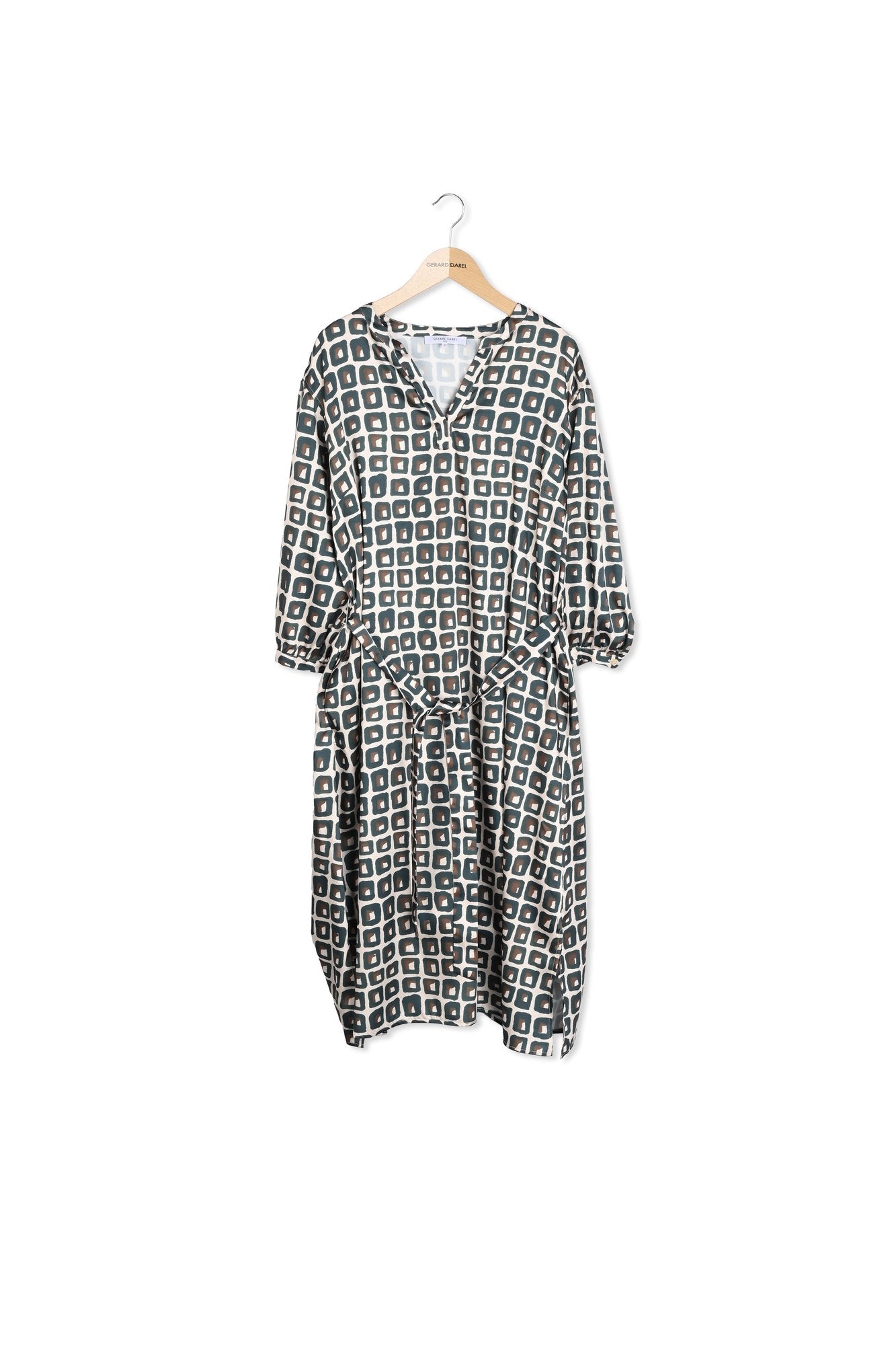 Robe midi à imprimé géométrique - PIETRA Faume - seconde main