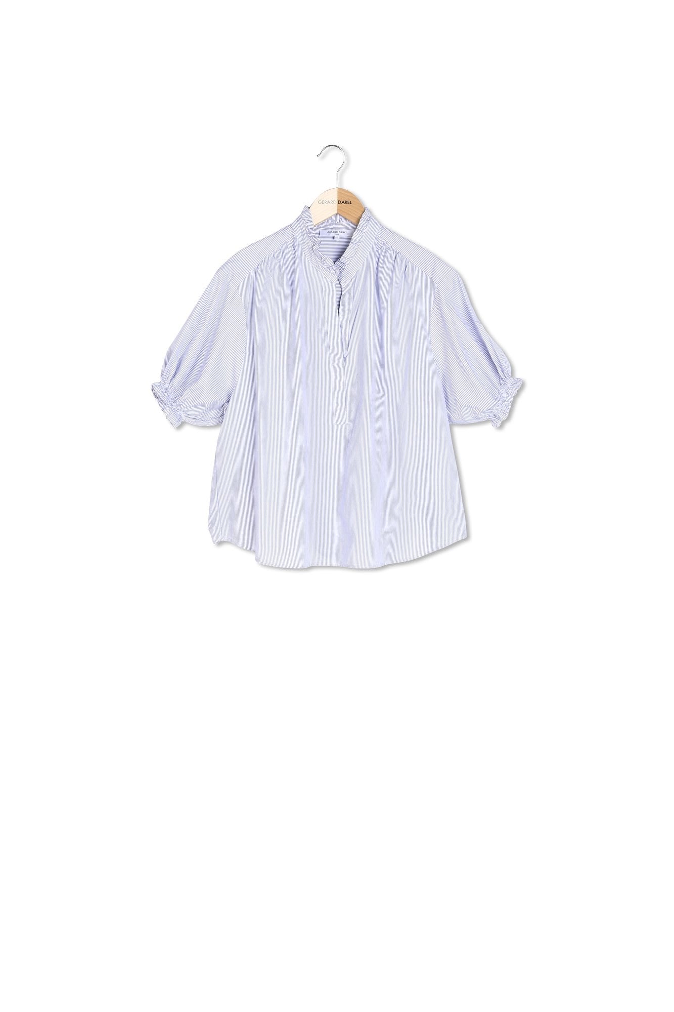 Blouse à volants en popeline rayée - BAO Faume - seconde main