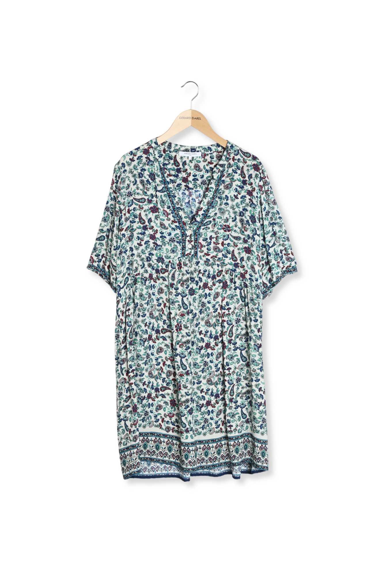 Longue à imprimé floral - Robe mi Faume - seconde main