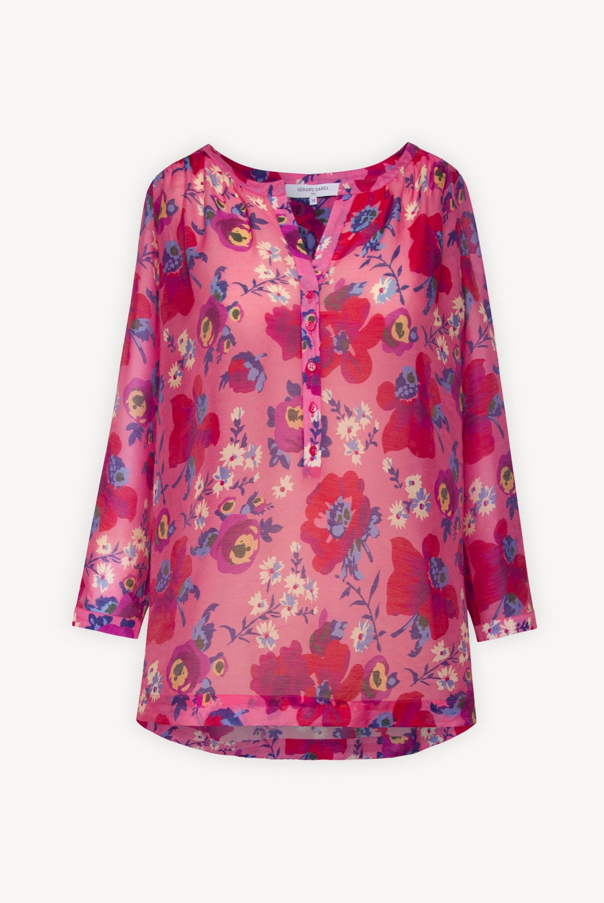 NICOLE - Blouse légère à imprimé floral Faume - seconde main