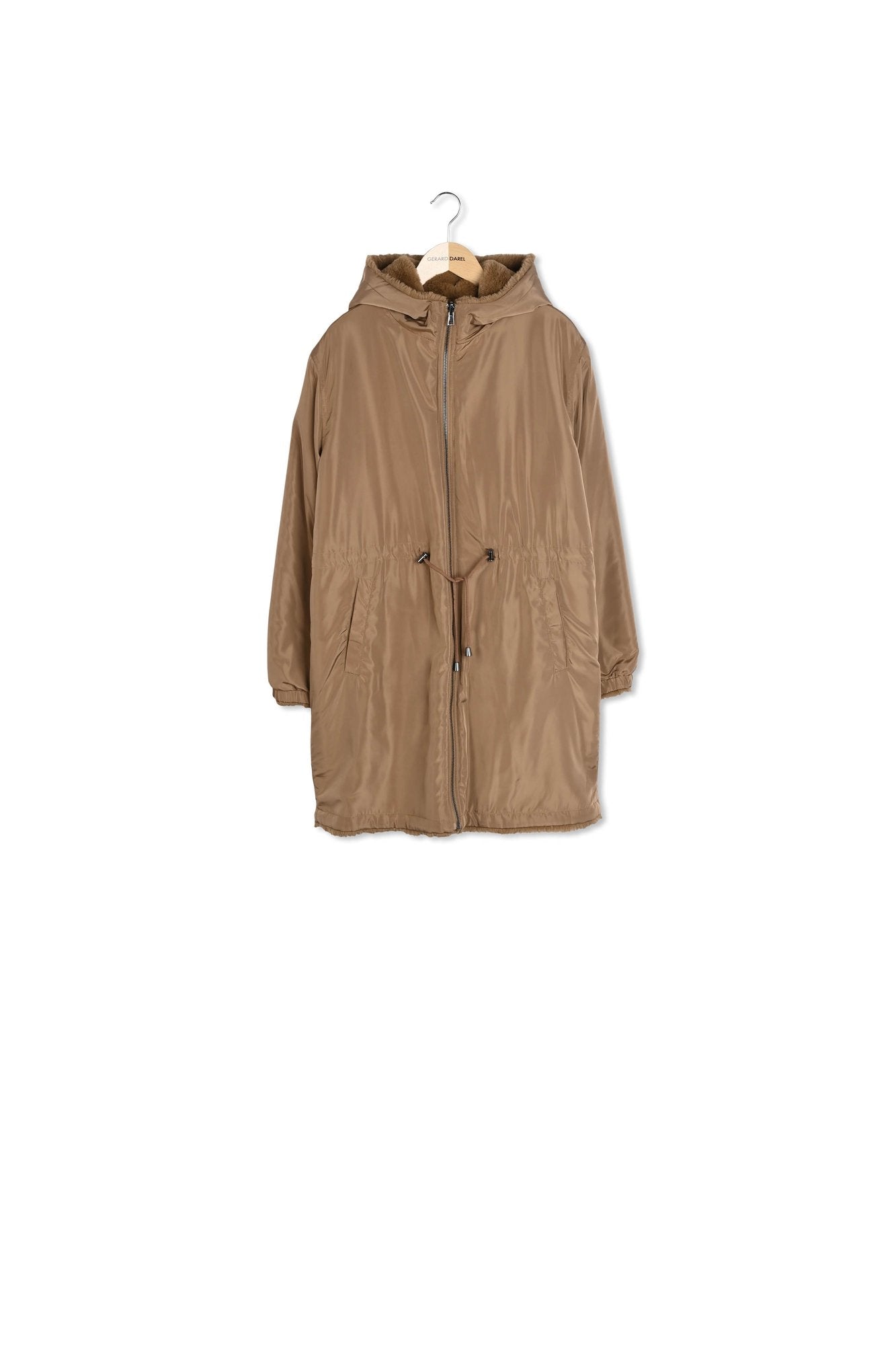 Parka réversible en toile et fausse fourrure - SELENA Faume - seconde main