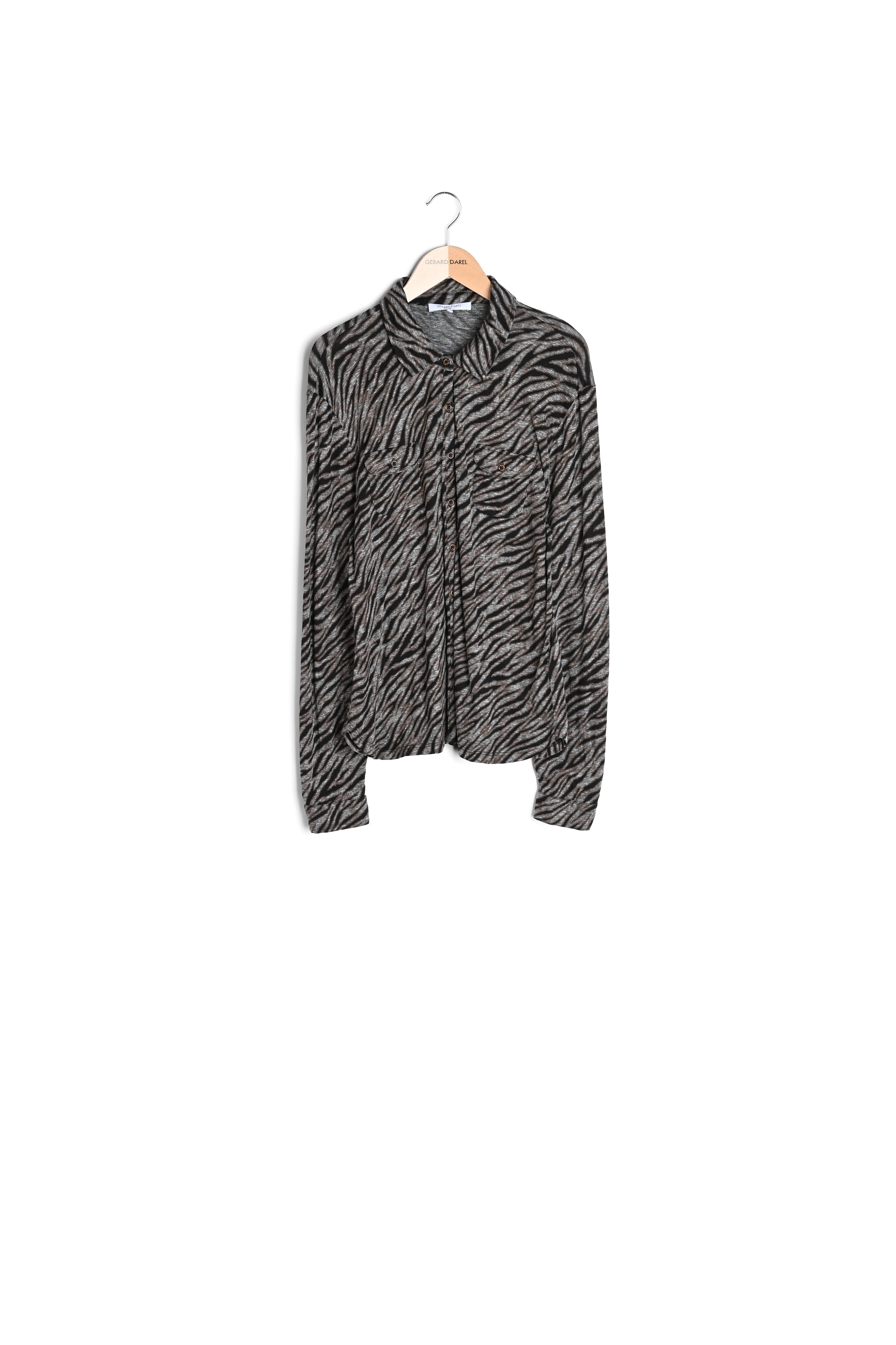 Chemise en jersey imprimé d'un motif zébré - ADELE Faume - seconde main