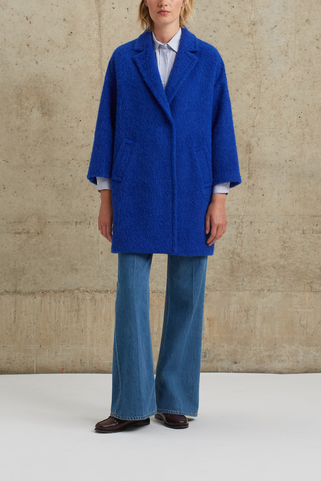 Manteau oversize en laine coloré - SALMA Faume - seconde main