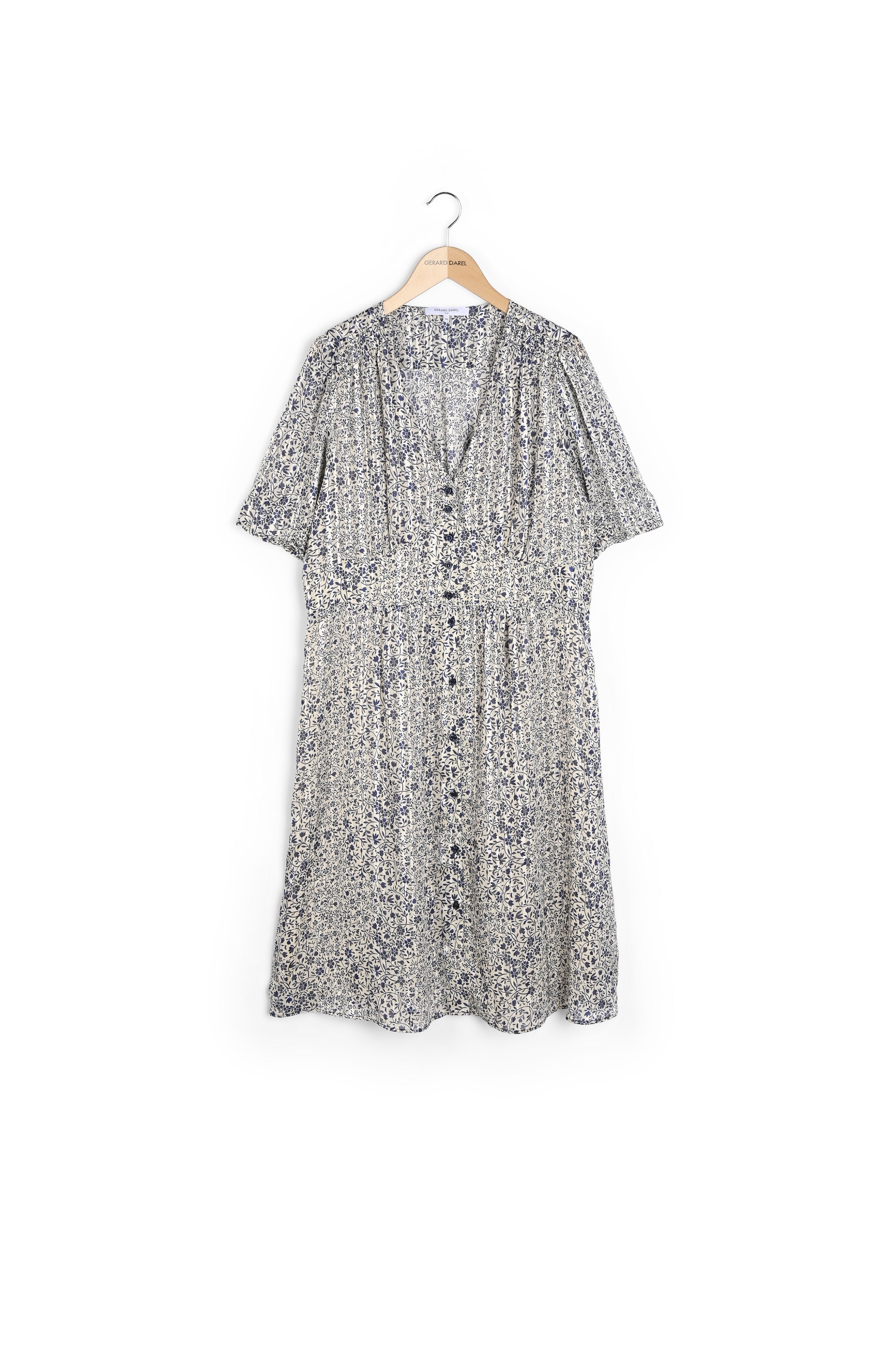 Robe cintrée à fleurs et lurex - ELICHEVY Faume - seconde main