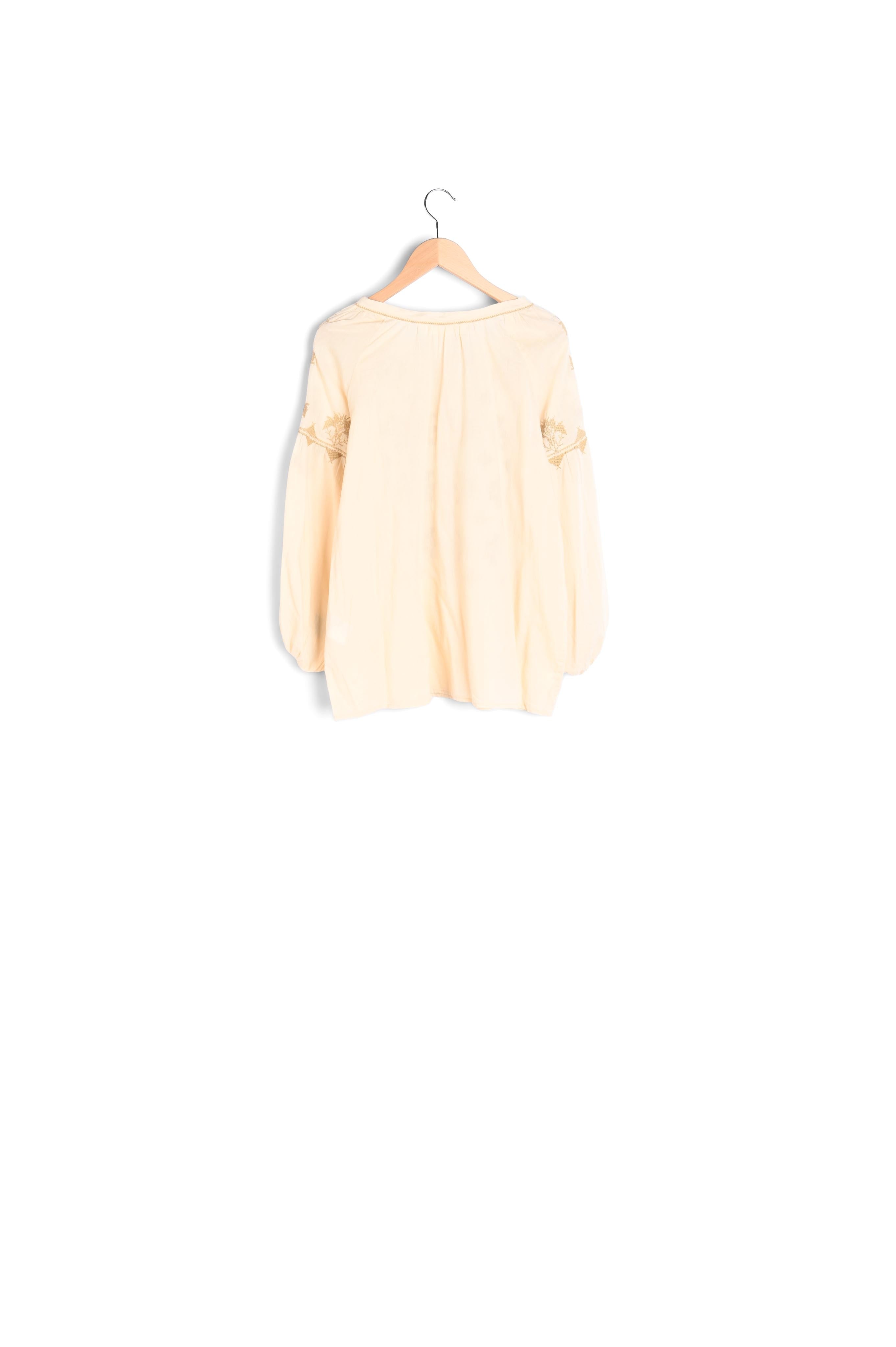 Blouse brodée en coton et soie - ESTHER Faume - seconde main