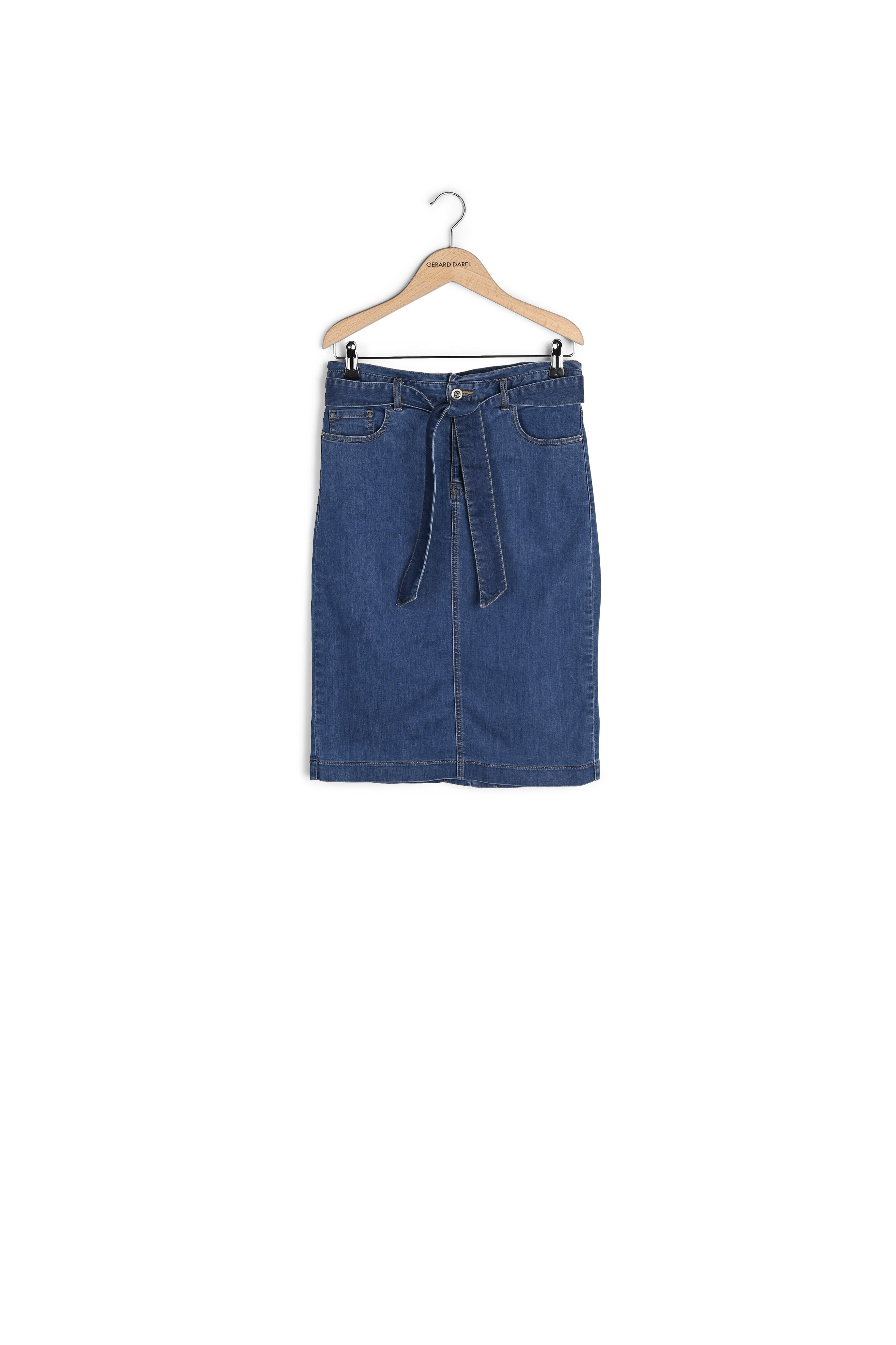 Jupe droite en denim - BIARITZ Faume - seconde main