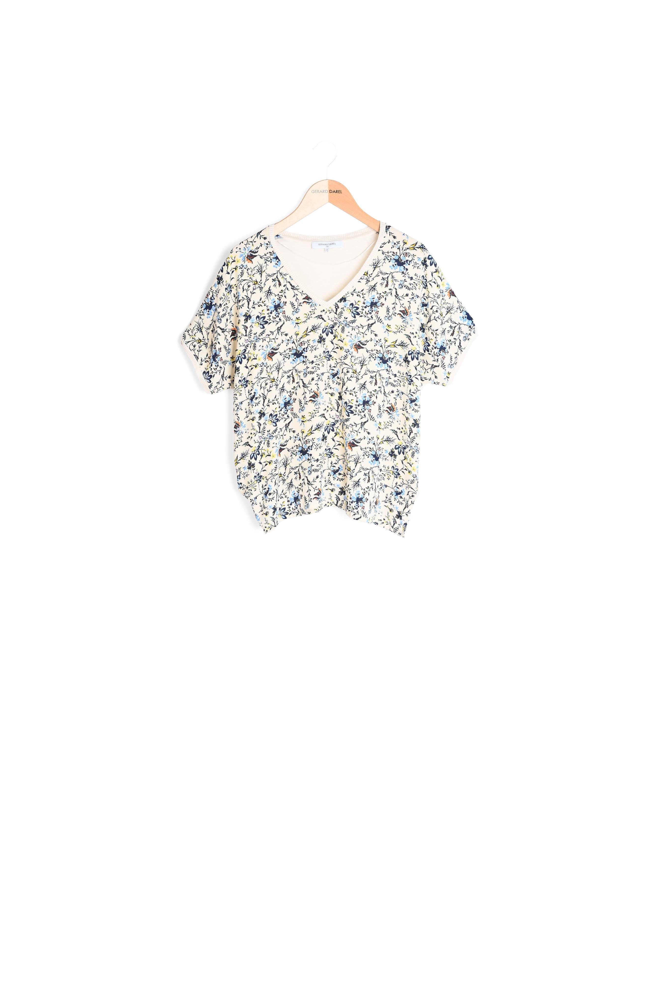 Tee-shirt bimatière à imprimé floral Faume - seconde main