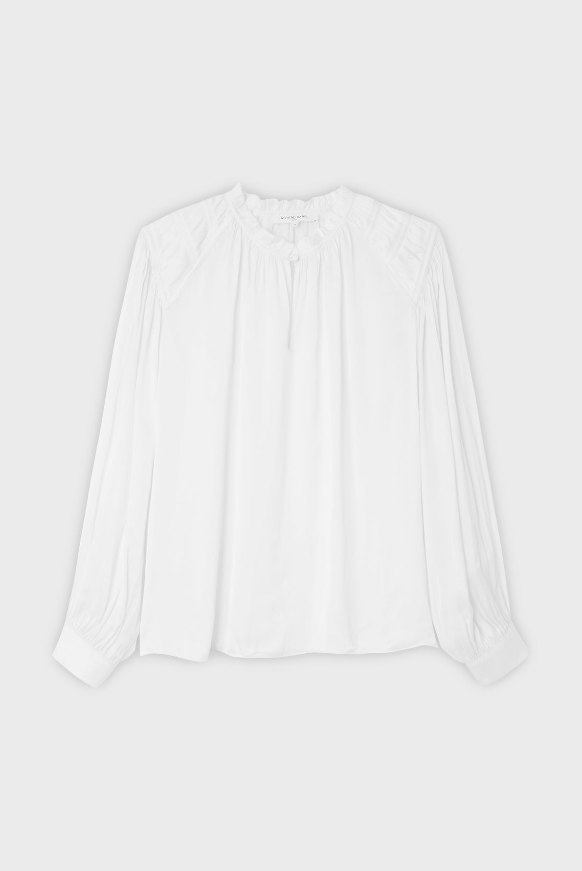 Blouse satinée avec détails plissés - CAROLINE Faume - seconde main