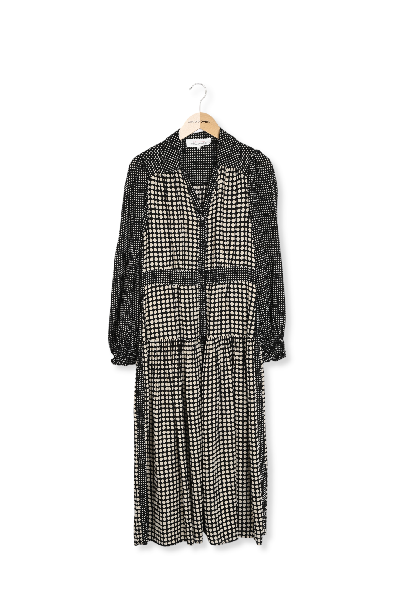 Robe longue chemise à pois - SUNITA Faume - seconde main