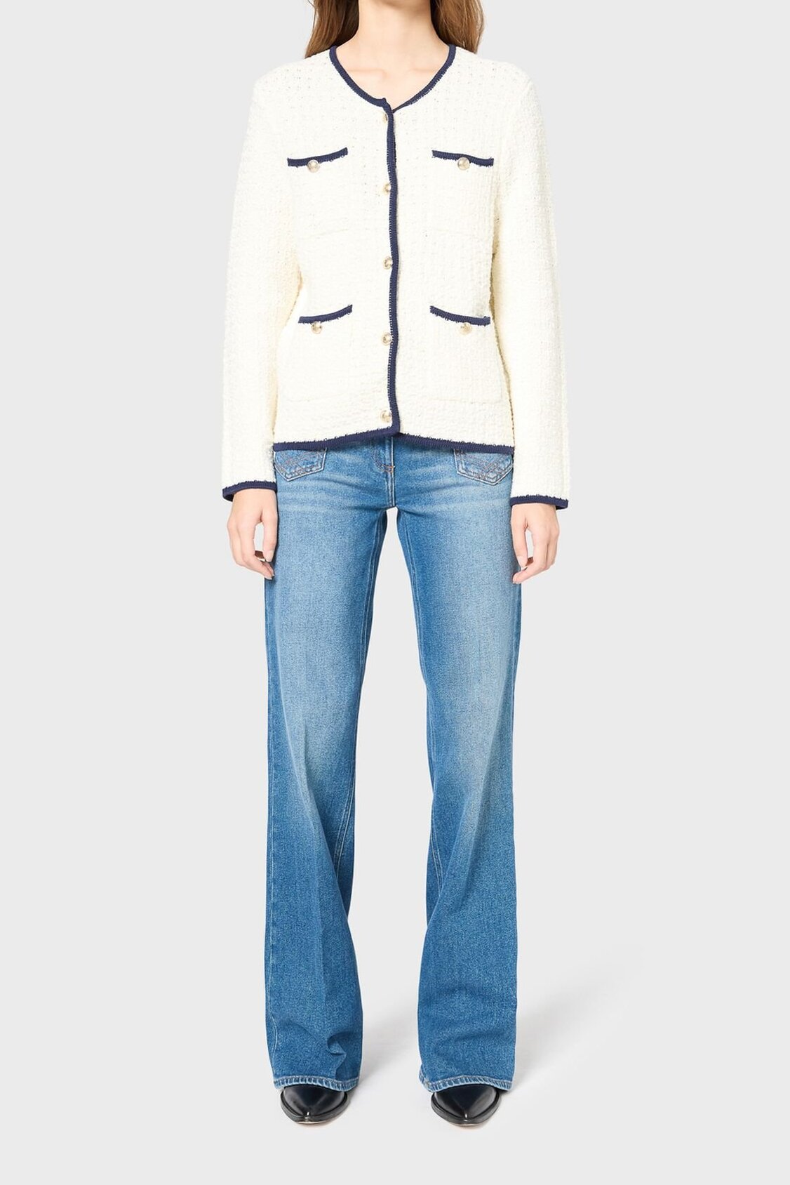 Cardigan en coton et boutons gravés - JOVIE Faume - seconde main
