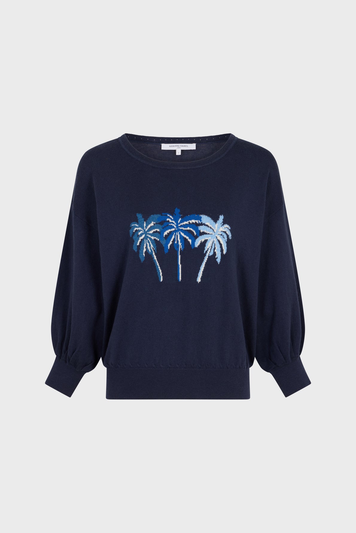 Pull Palmiers en coton et cachemire - LAHOURI Faume - seconde main
