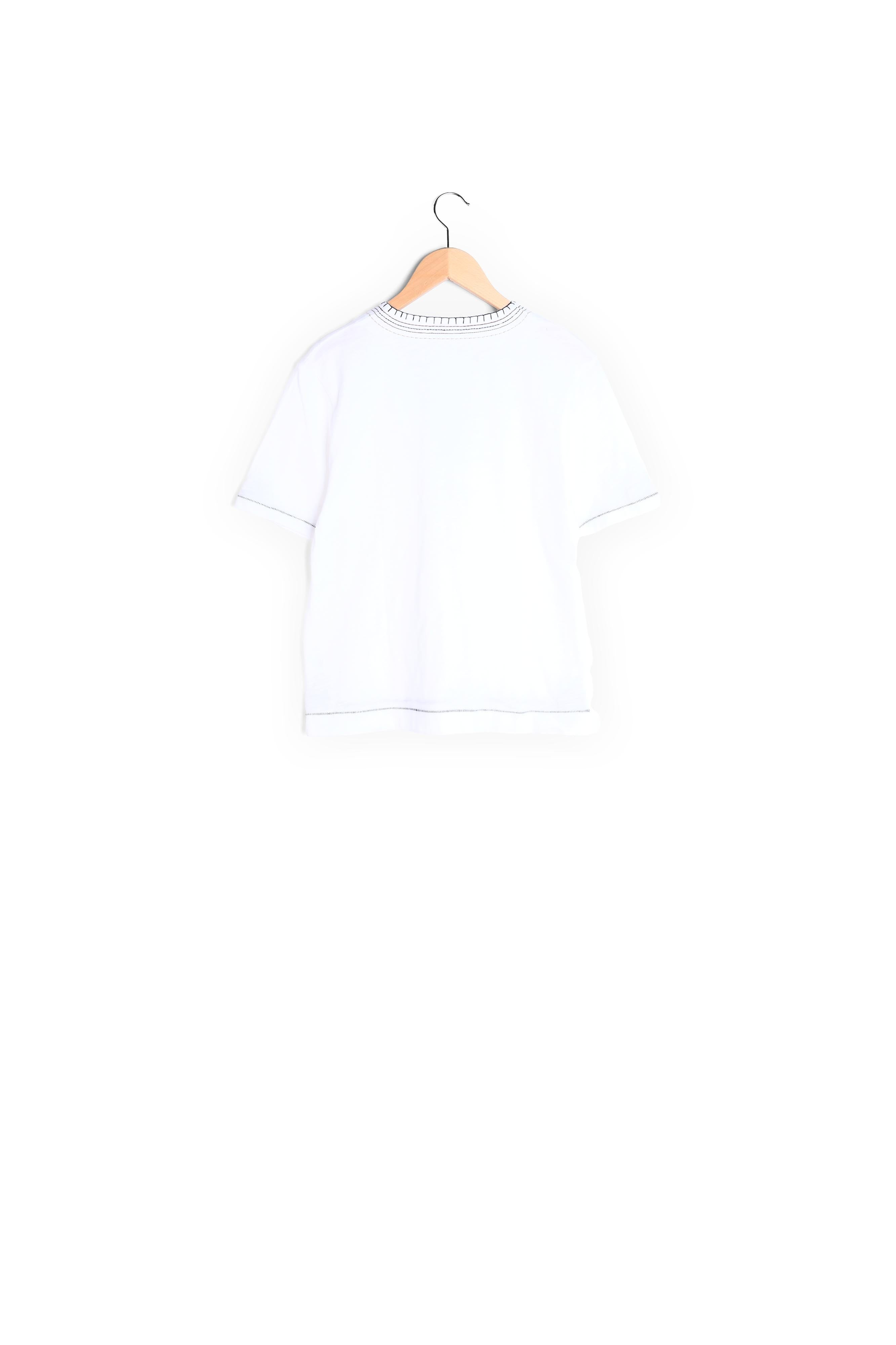 T-shirt col tunisien en  coton - MARINA Faume - seconde main