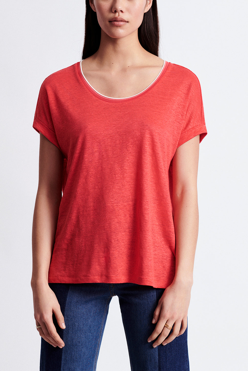 JEMMA - Tee-shirt oversize en lin Faume - seconde main