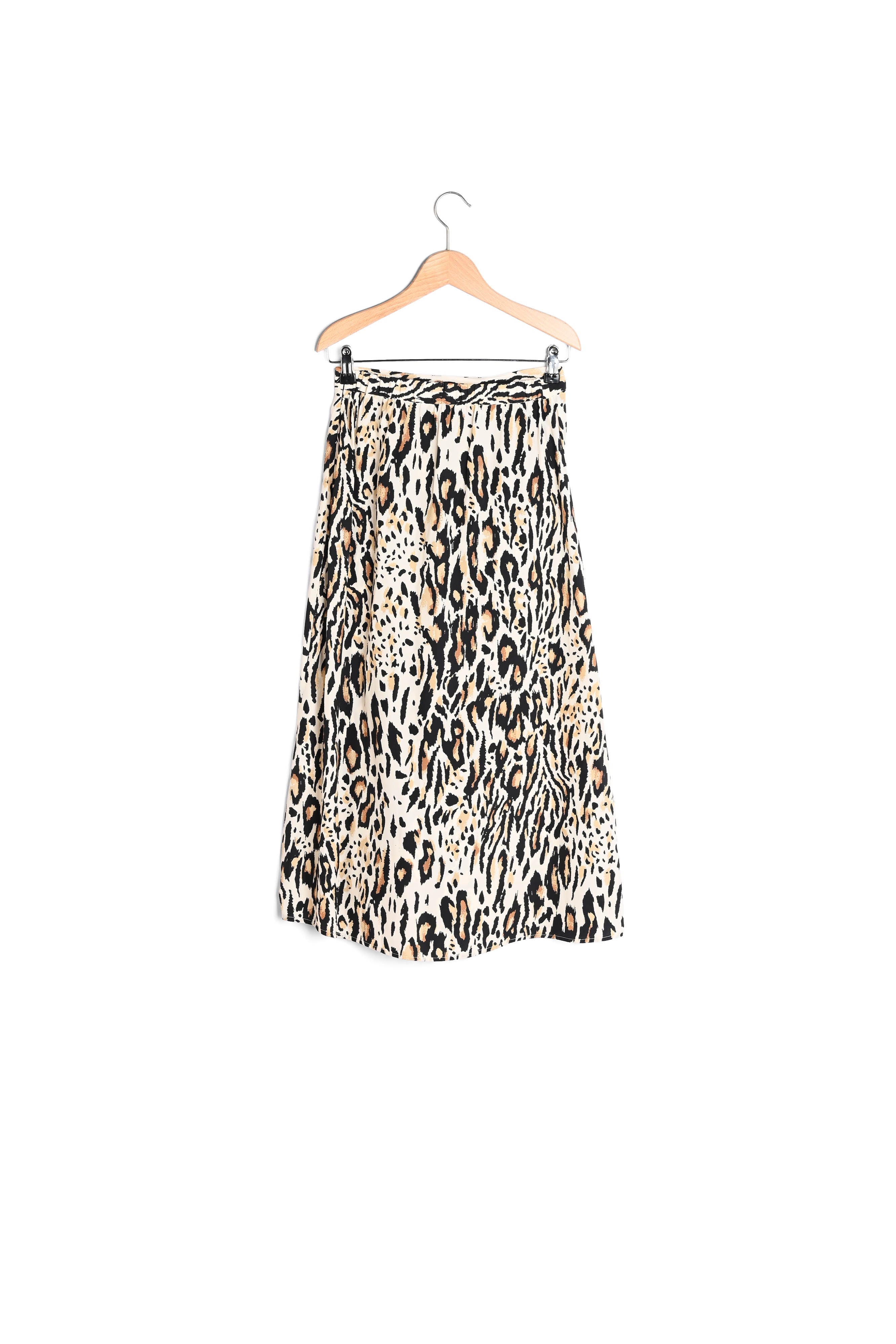 Jupe midi à imprimé léopard - BALI Faume - seconde main