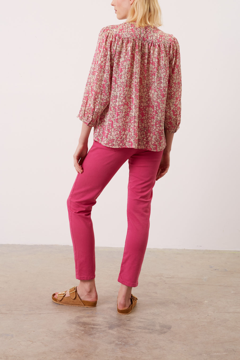 Blouse en mousseline à fleurs - COCO Faume - seconde main
