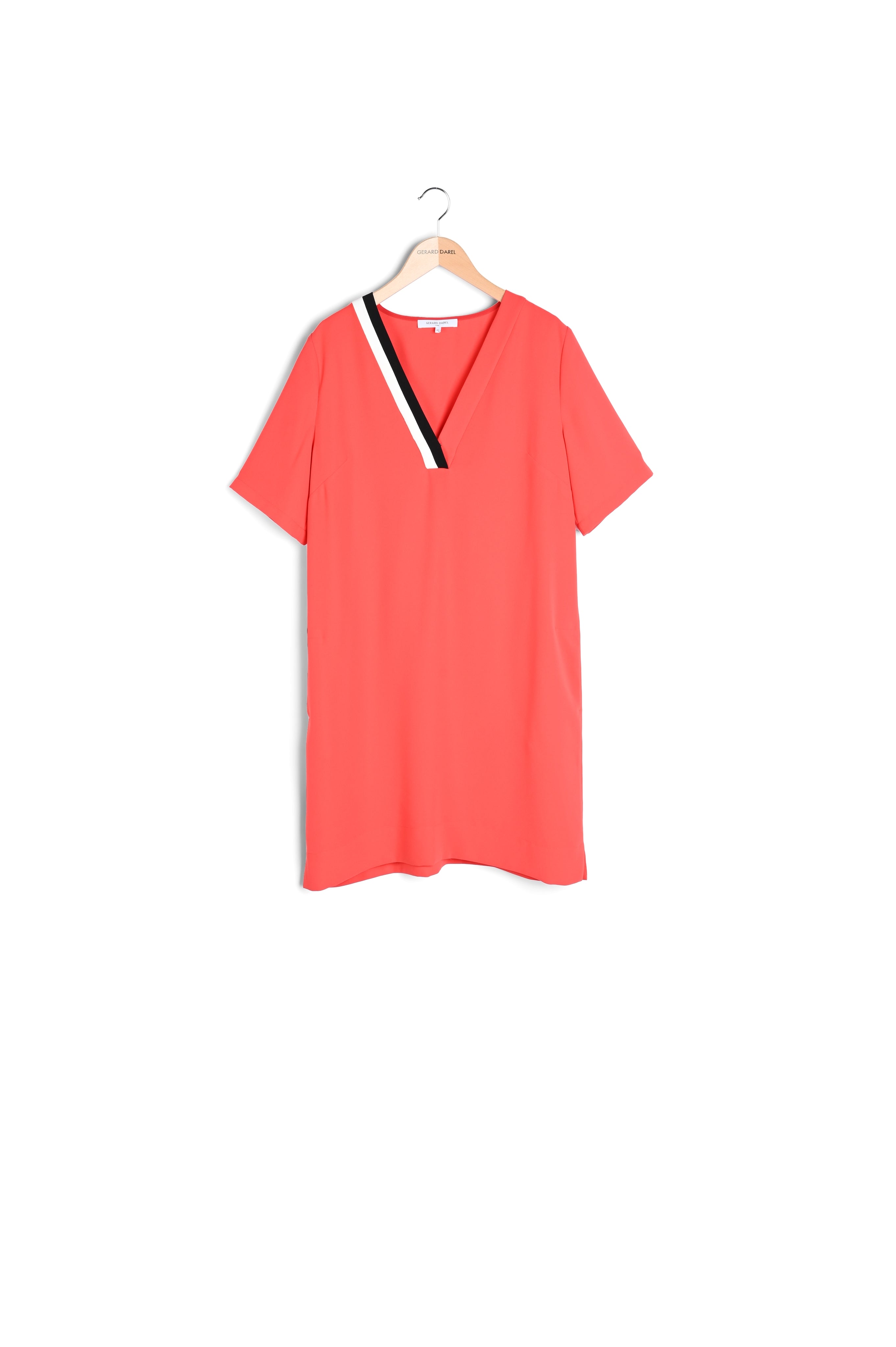 SESTA - Robe droite en crêpe avec bandes Faume - seconde main