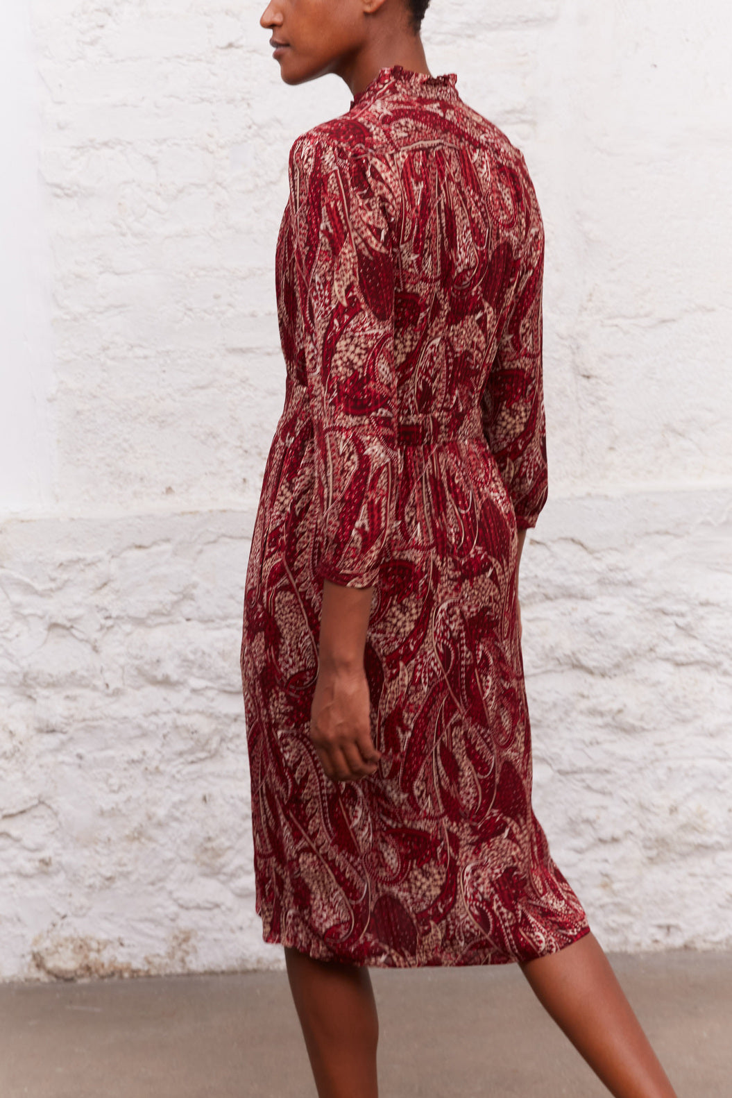 Robe mi-longue à l'imprimé cachemire - JUDITH Faume - seconde main