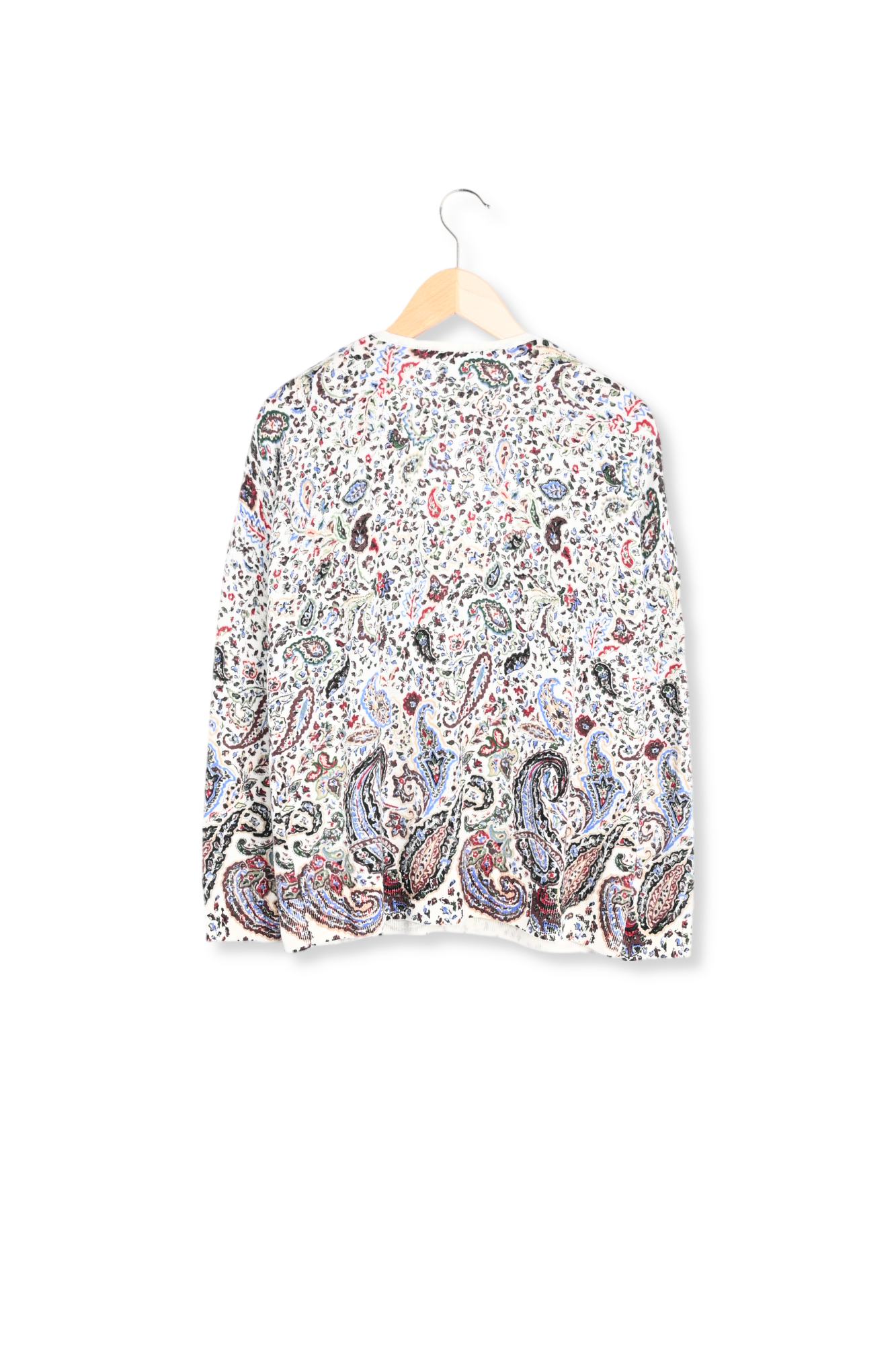 Pull fin en laine à imprimé cachemire Faume - seconde main