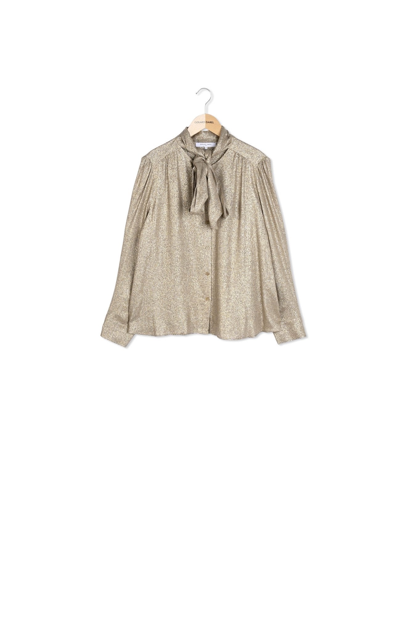 Chemise lurex à col lavallière - BESSIE Faume - seconde main