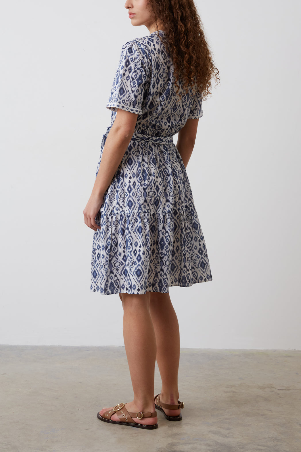 Robe imprimé Ikat en coton - JADE Faume - seconde main