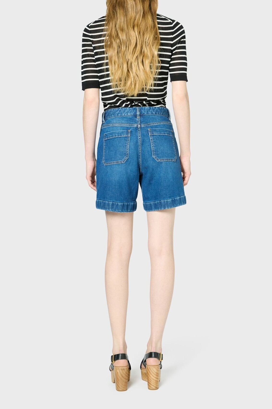 Short en denim à boucles - LOLLY Faume - seconde main