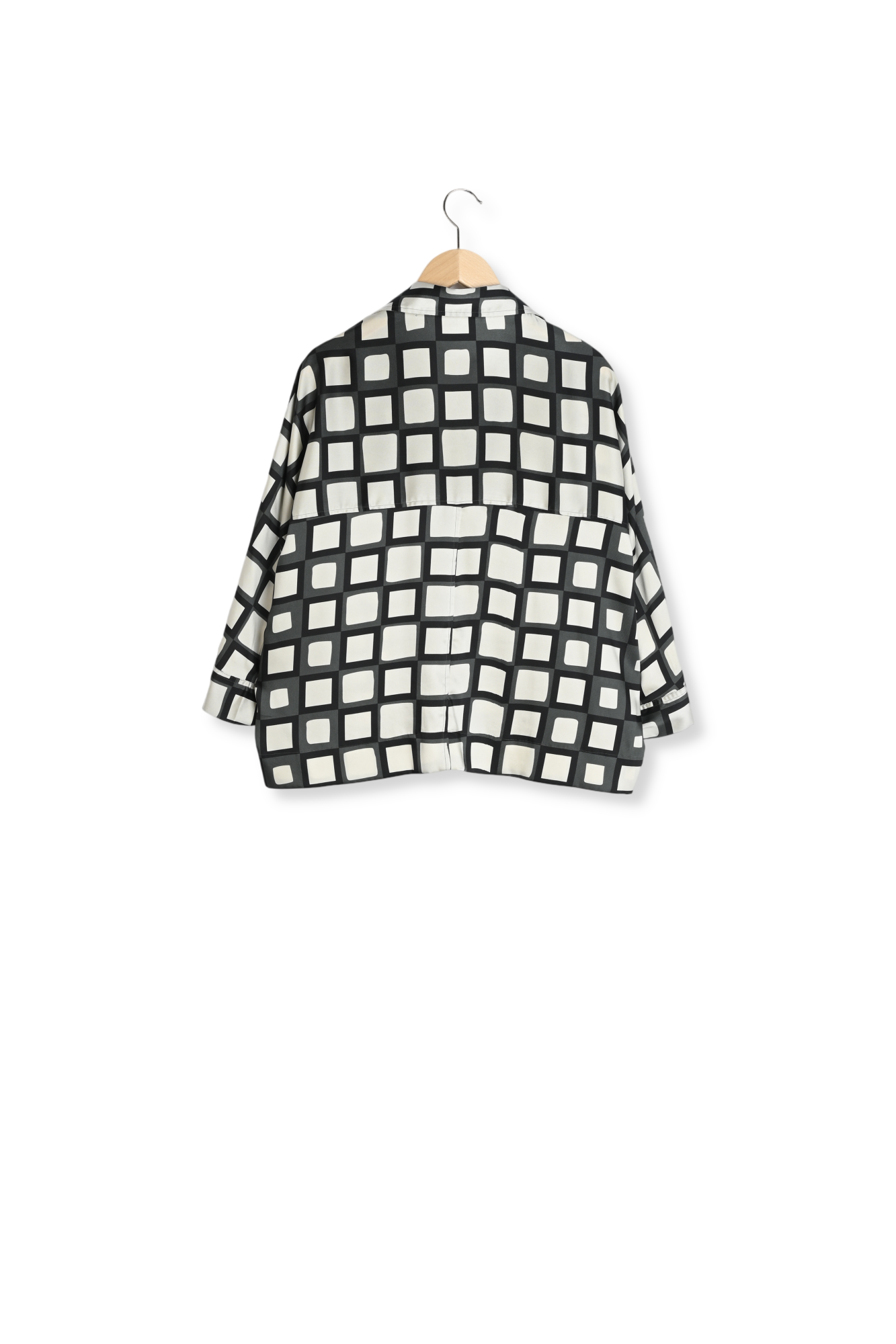 Blouse satinée imprimé géométrique - BUNNY Faume - seconde main