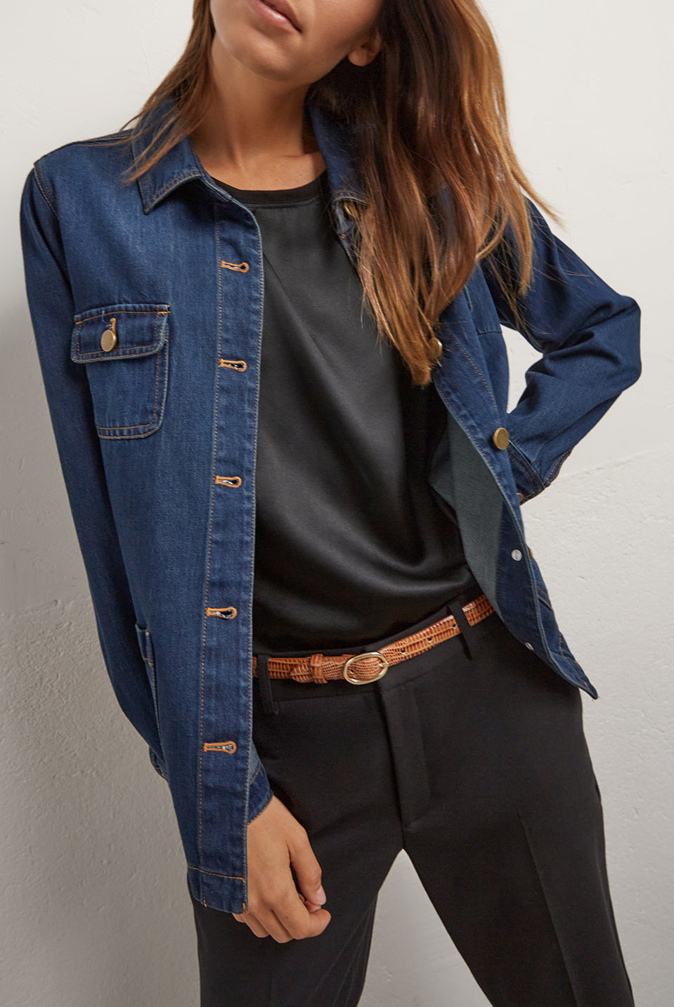 MORGANA - Veste droite en jean Faume - seconde main