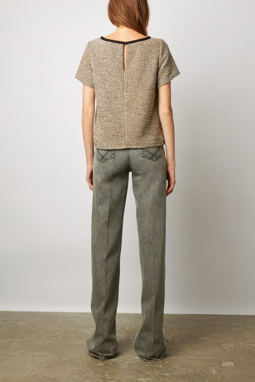 Top en tweed et lurex - CYBELE Faume - seconde main