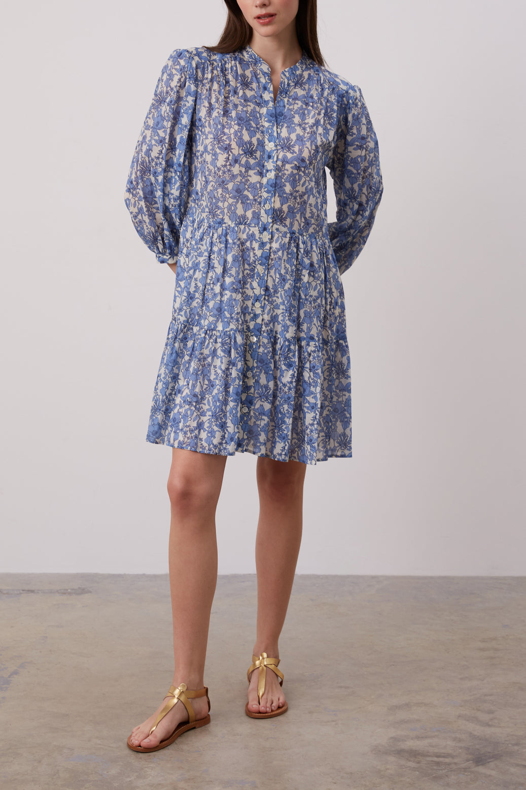 Robe courte en coton à fleurs - JAUFREY Faume - seconde main