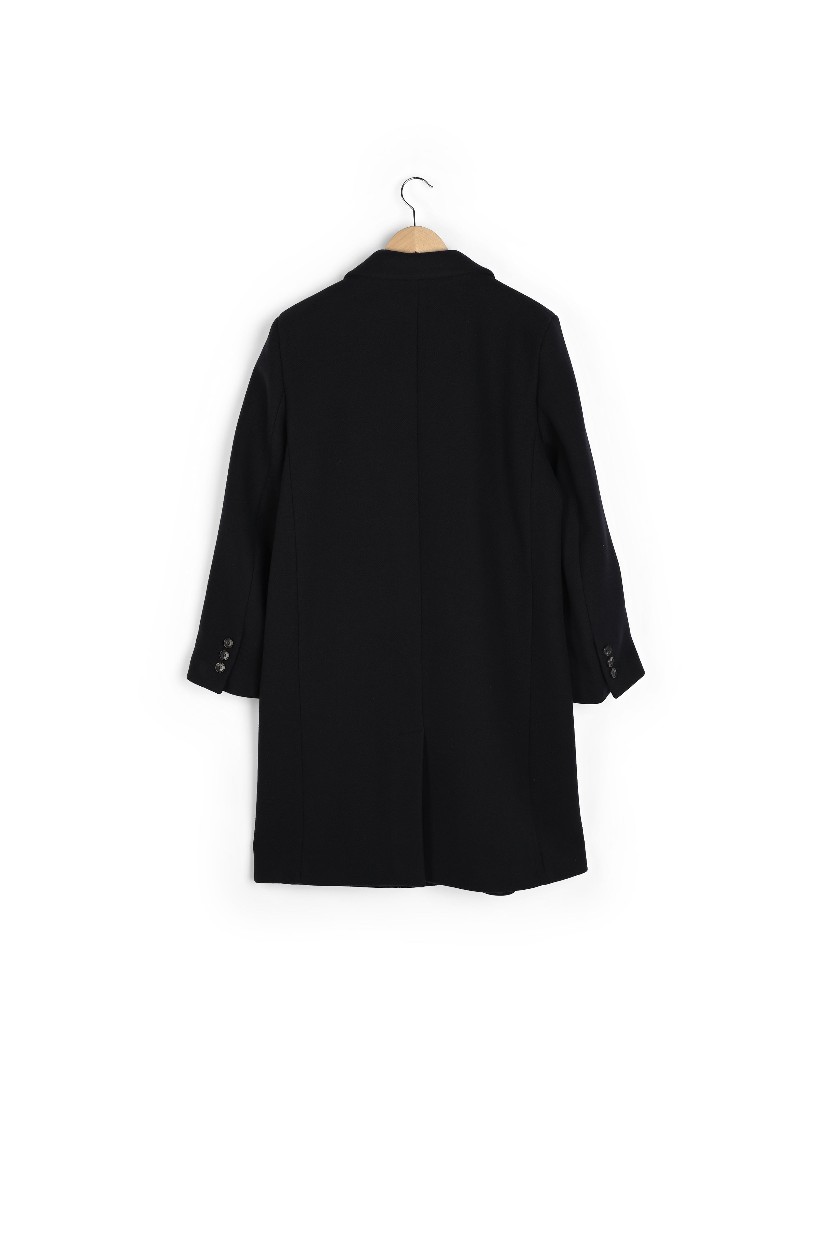 Manteau droit mi-long en laine vierge - SAM Faume - seconde main