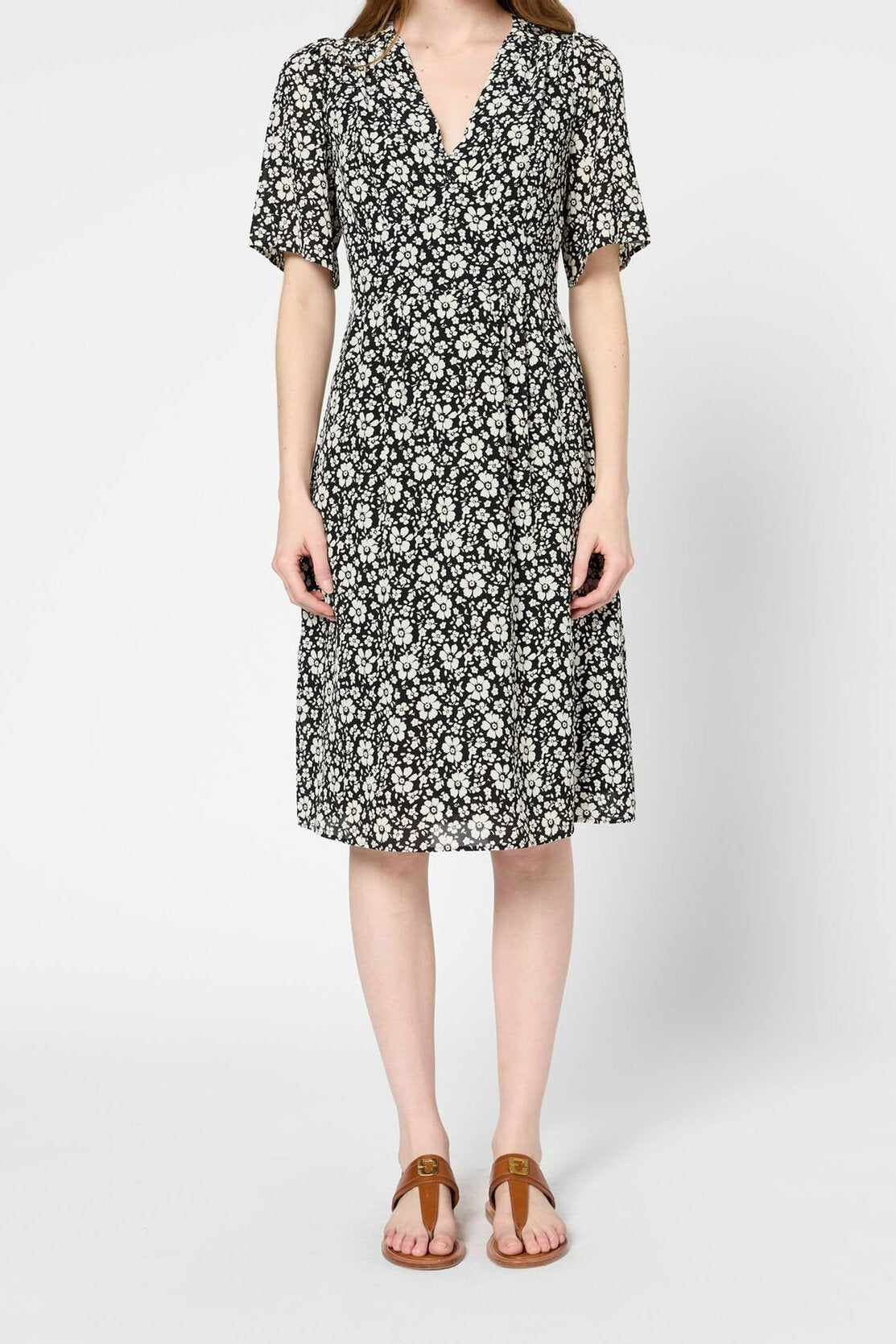 Robe courte et cintrée à fleurs - PAGET Faume - seconde main