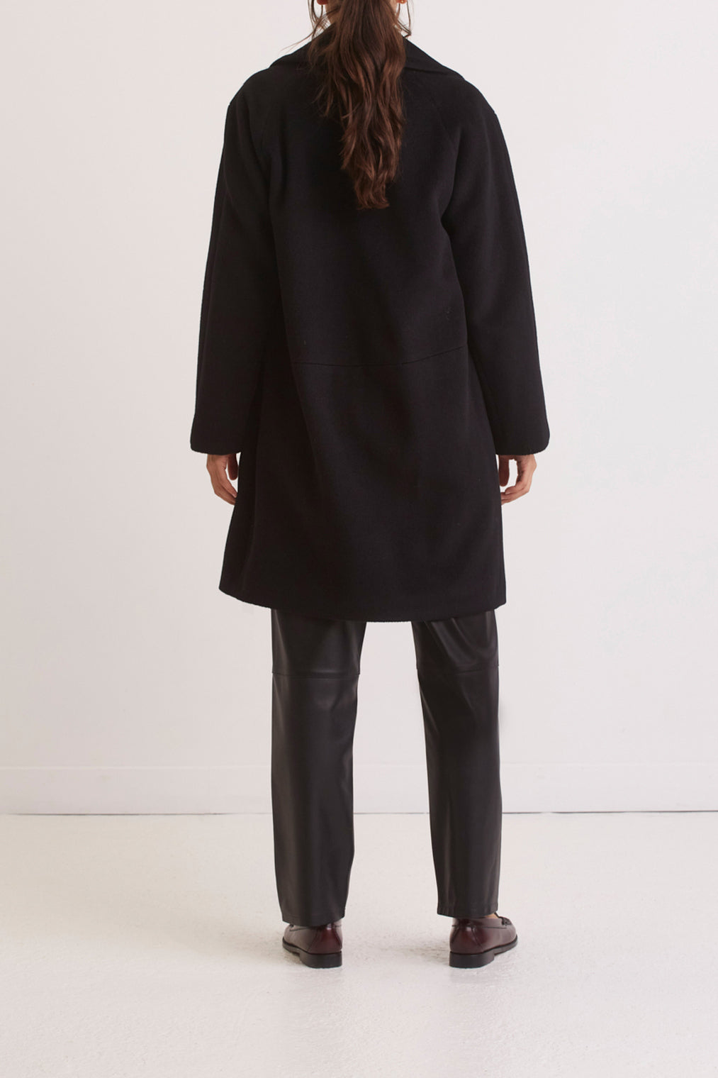 Manteau droit en laine angora - SANDRA Faume - seconde main