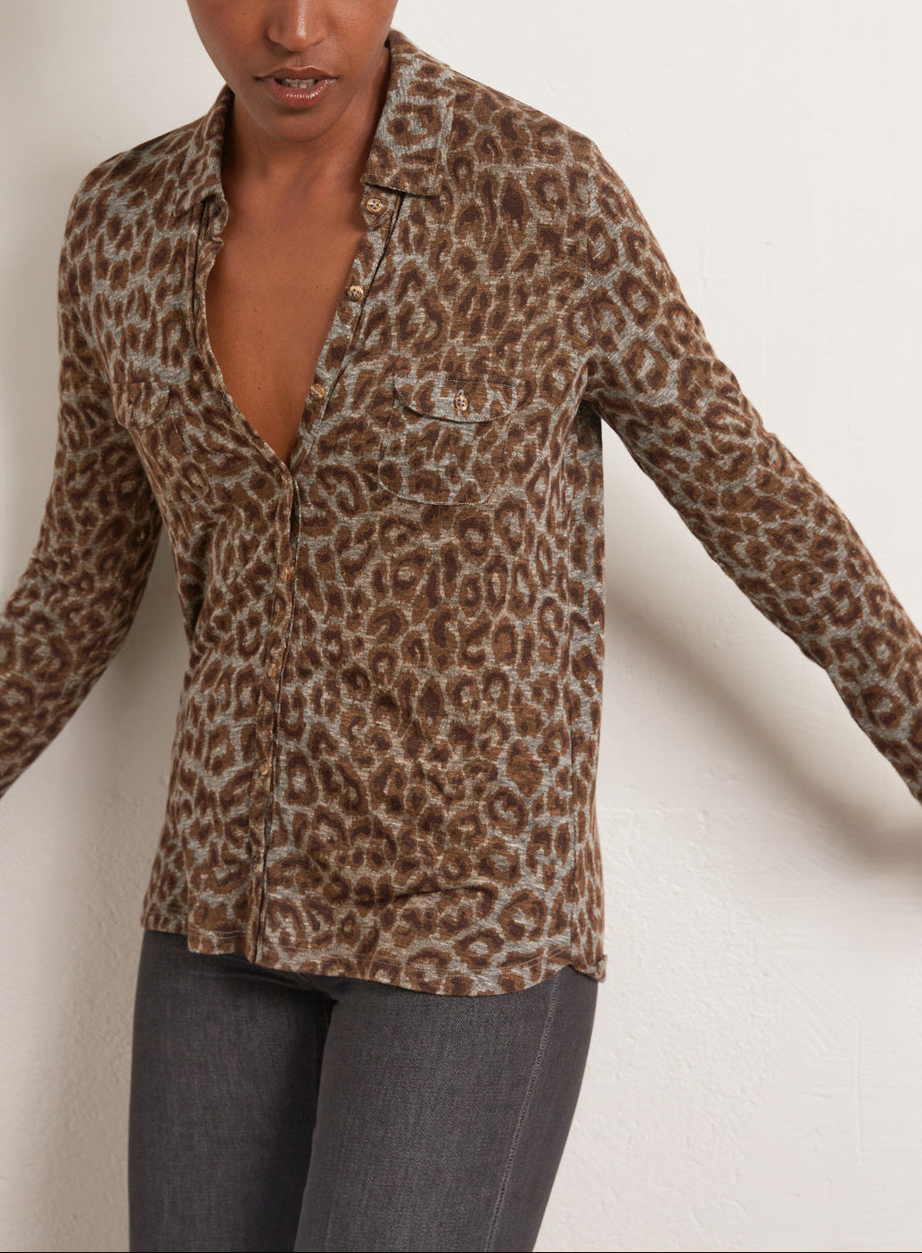 Chemise imprimée en jersey Faume - seconde main