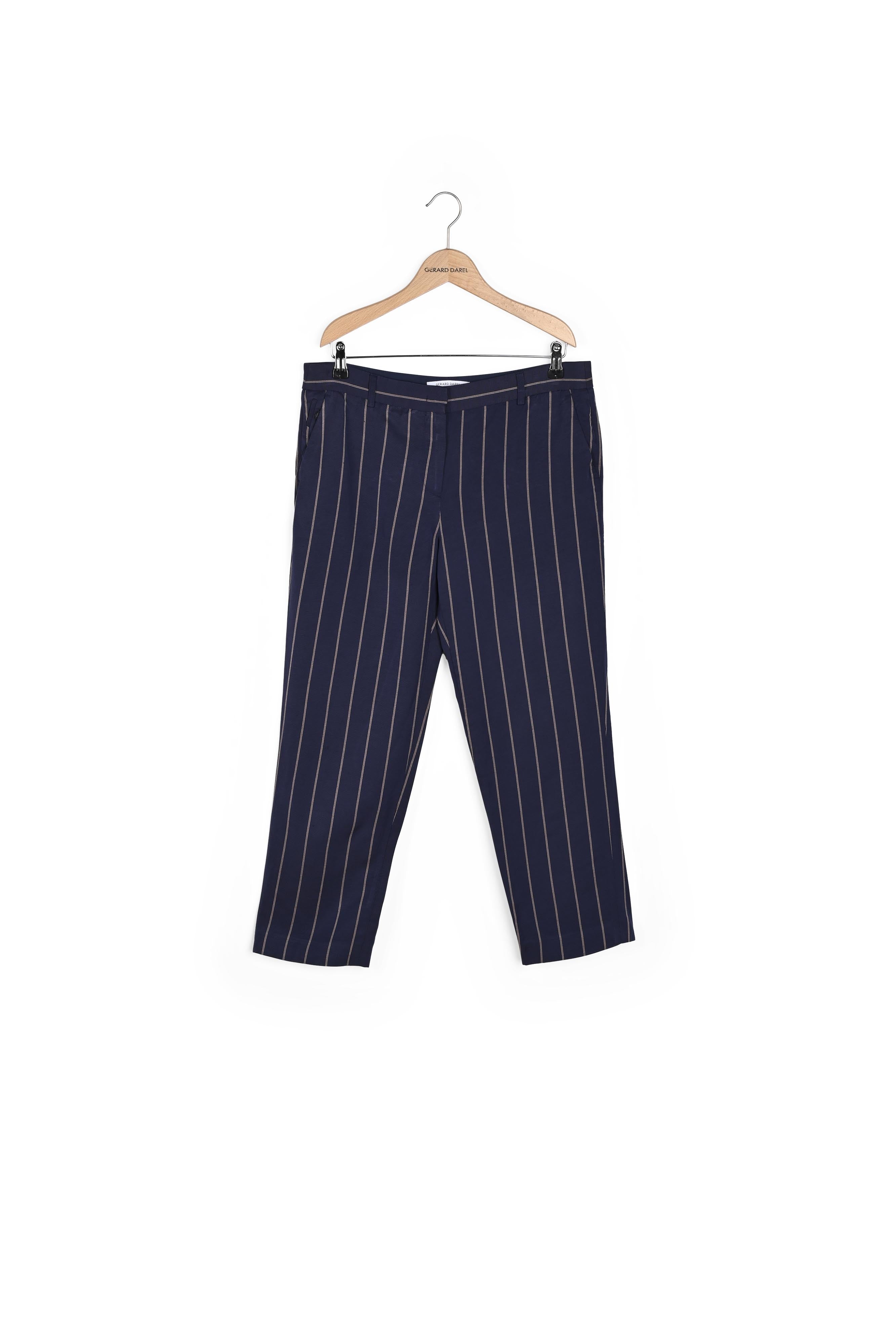 MIRELLA - Pantalon 7/8 à rayures en lin mélangé Faume - seconde main