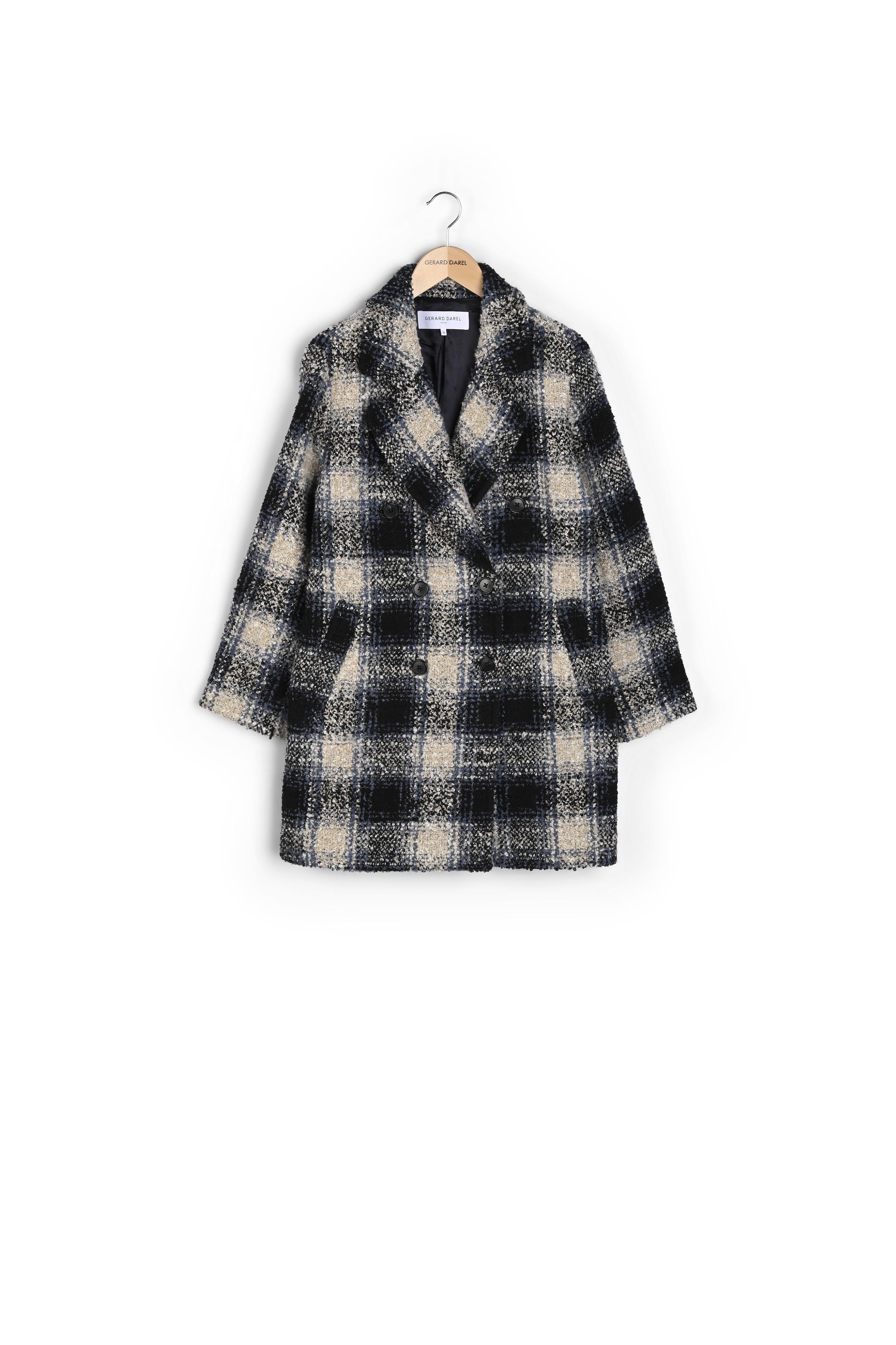 Manteau croisé à carreaux - SAVERINA Faume - seconde main